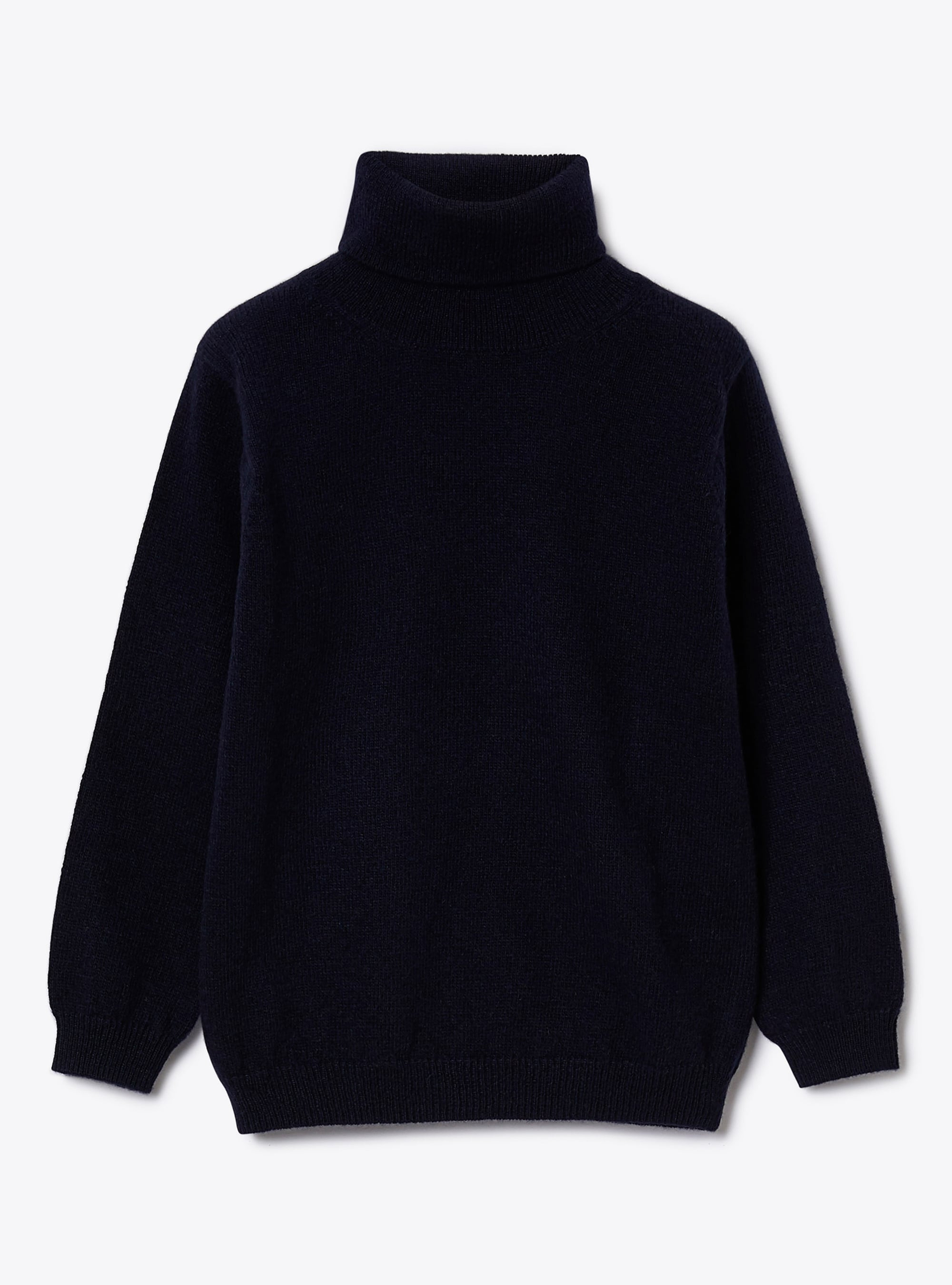 Merino wool turtleneck sweater - Blue | Il Gufo