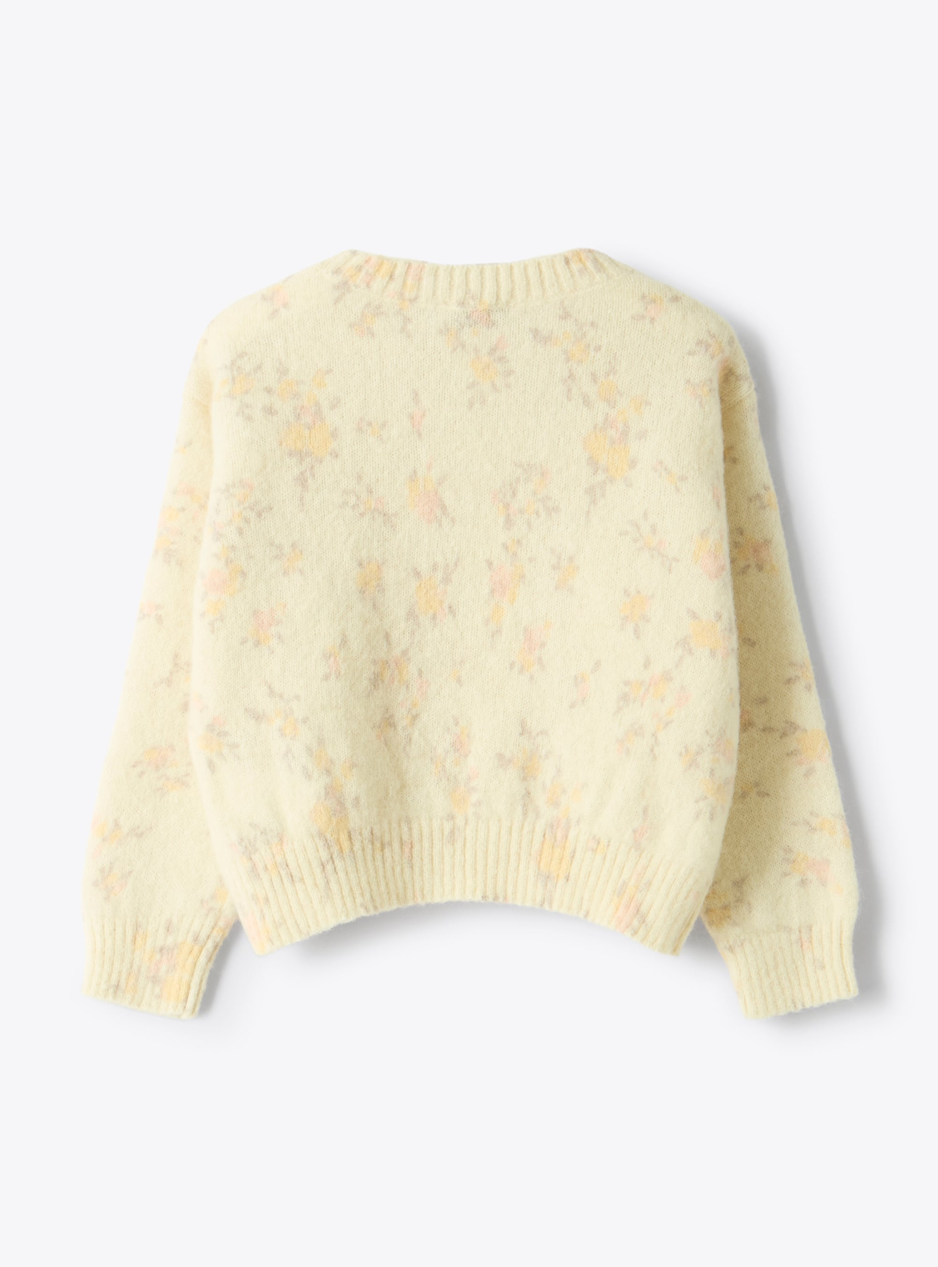 Floral alpaca-blend sweater - White | Il Gufo