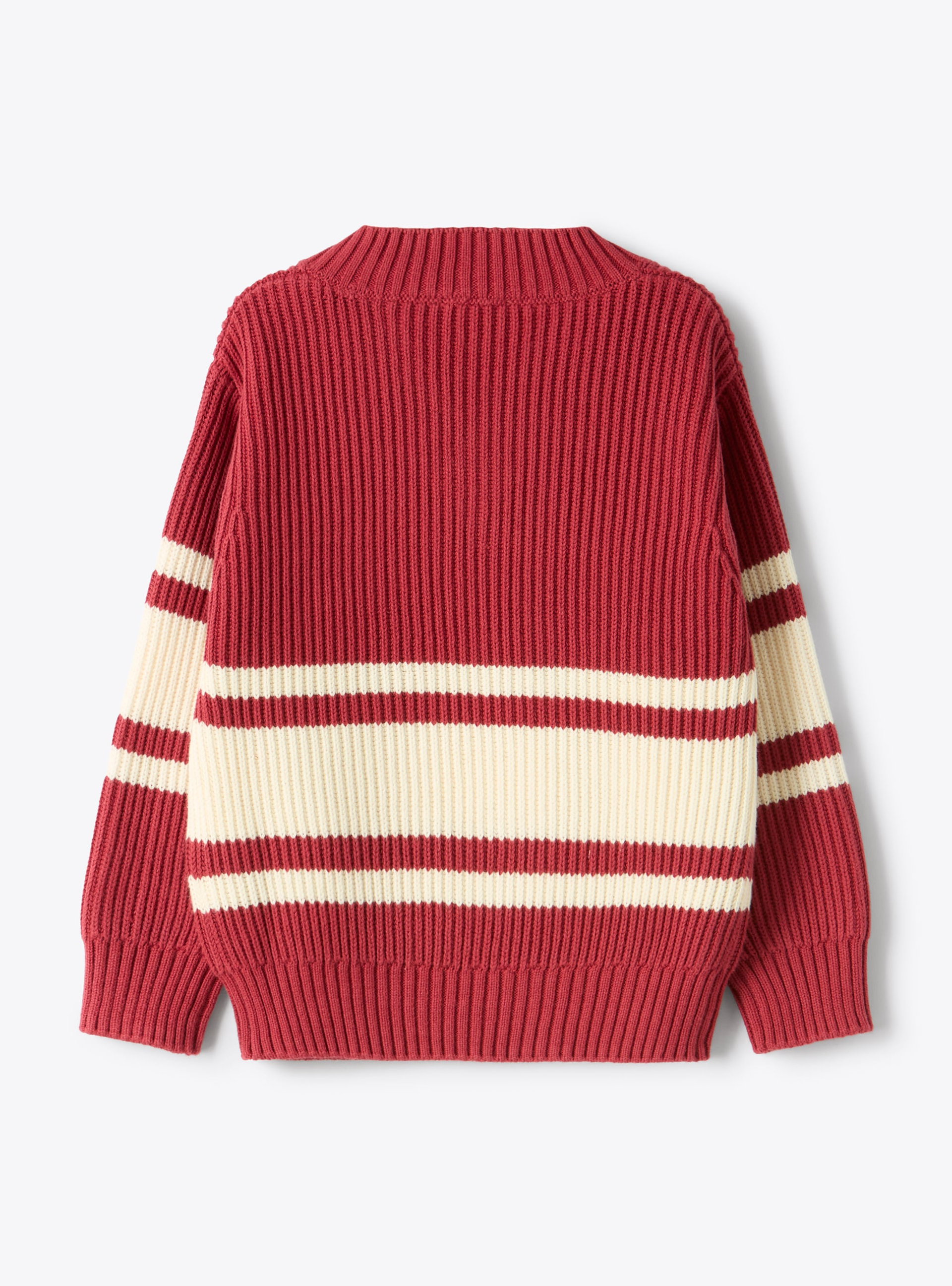 Maglione college in cotone organico - Rosso | Il Gufo