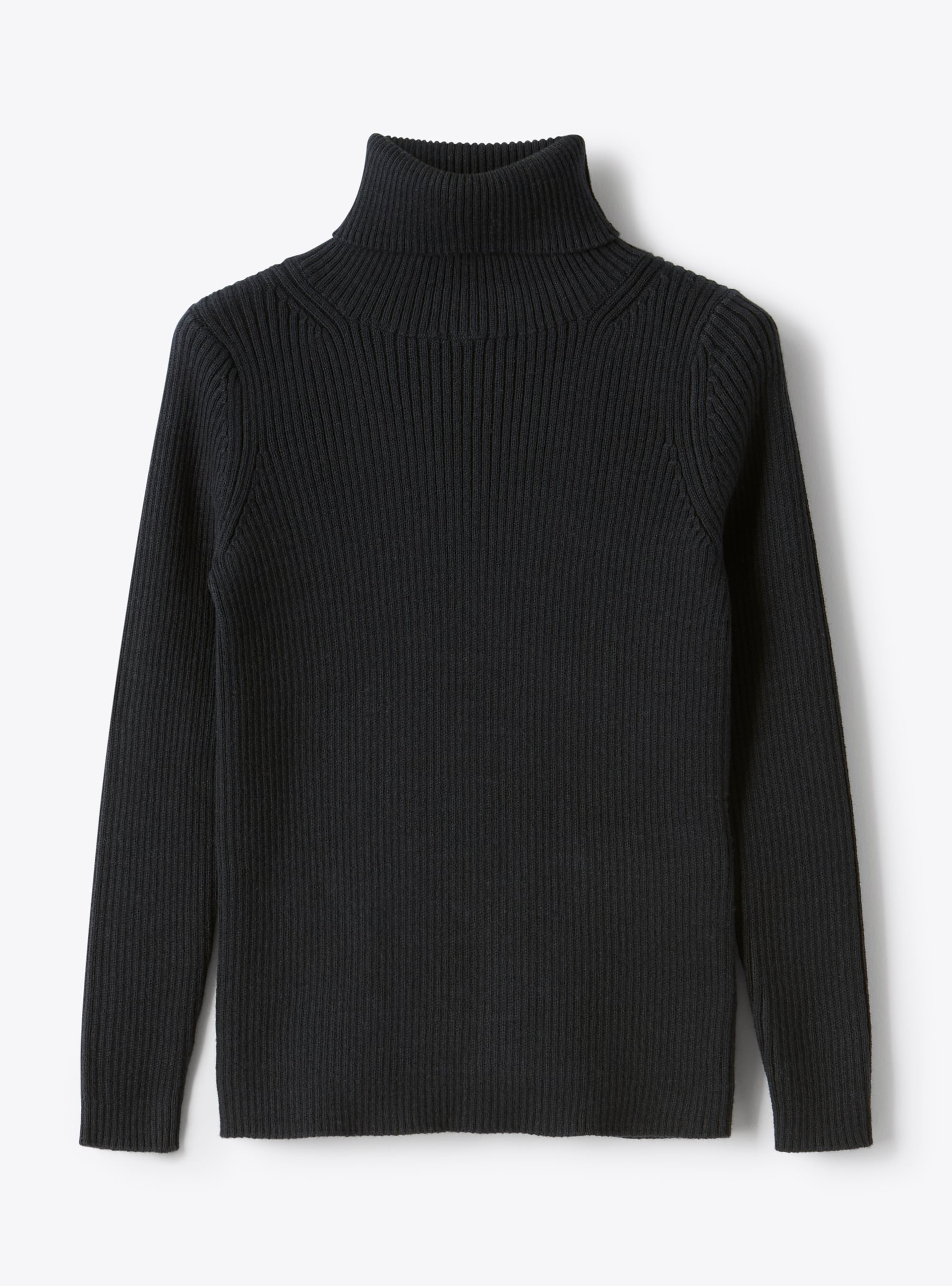Turtleneck sweater in organic cotton - Blue | Il Gufo