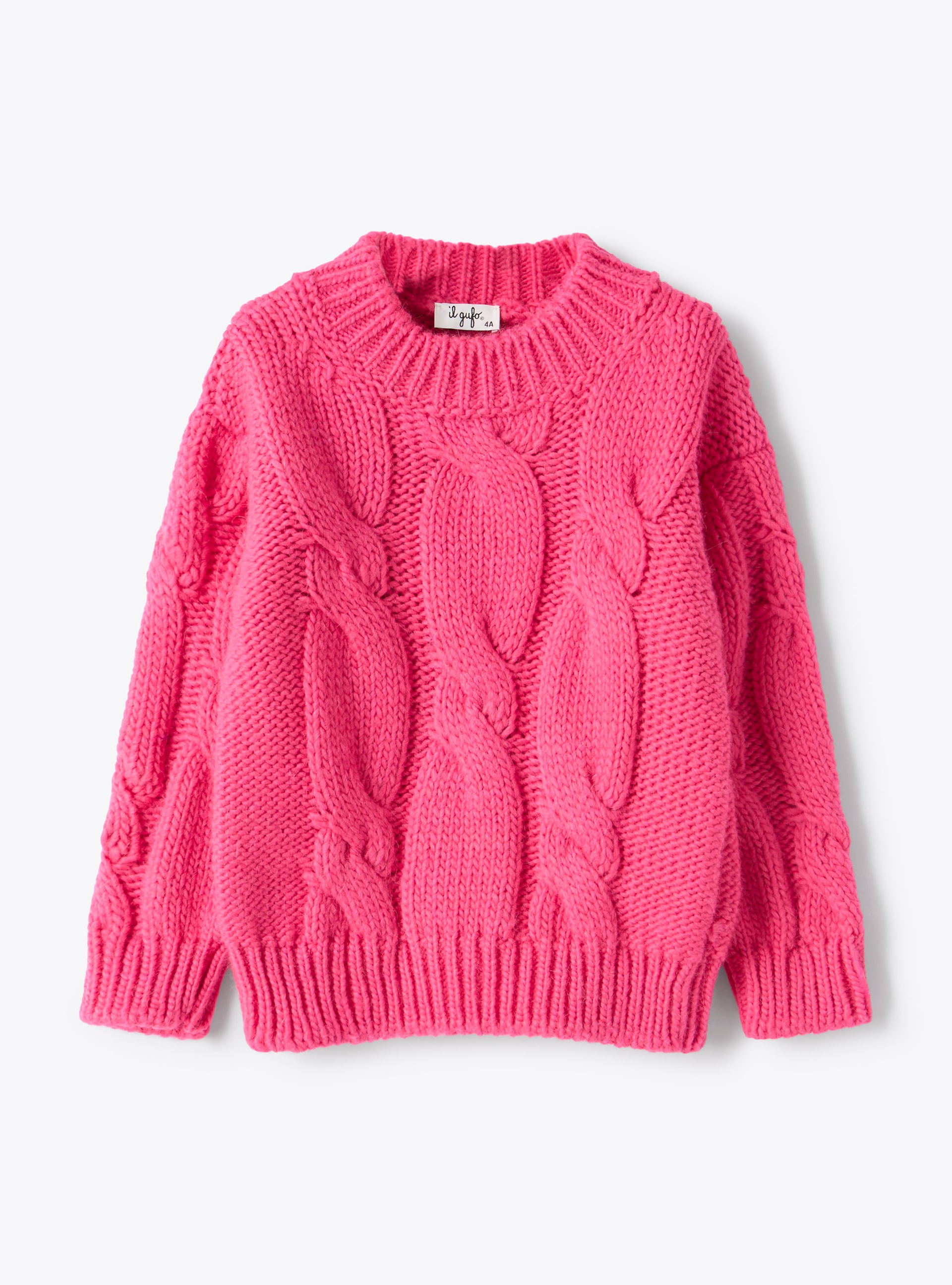 Pull en mélange de laine avec torsades - Pulls - Il Gufo