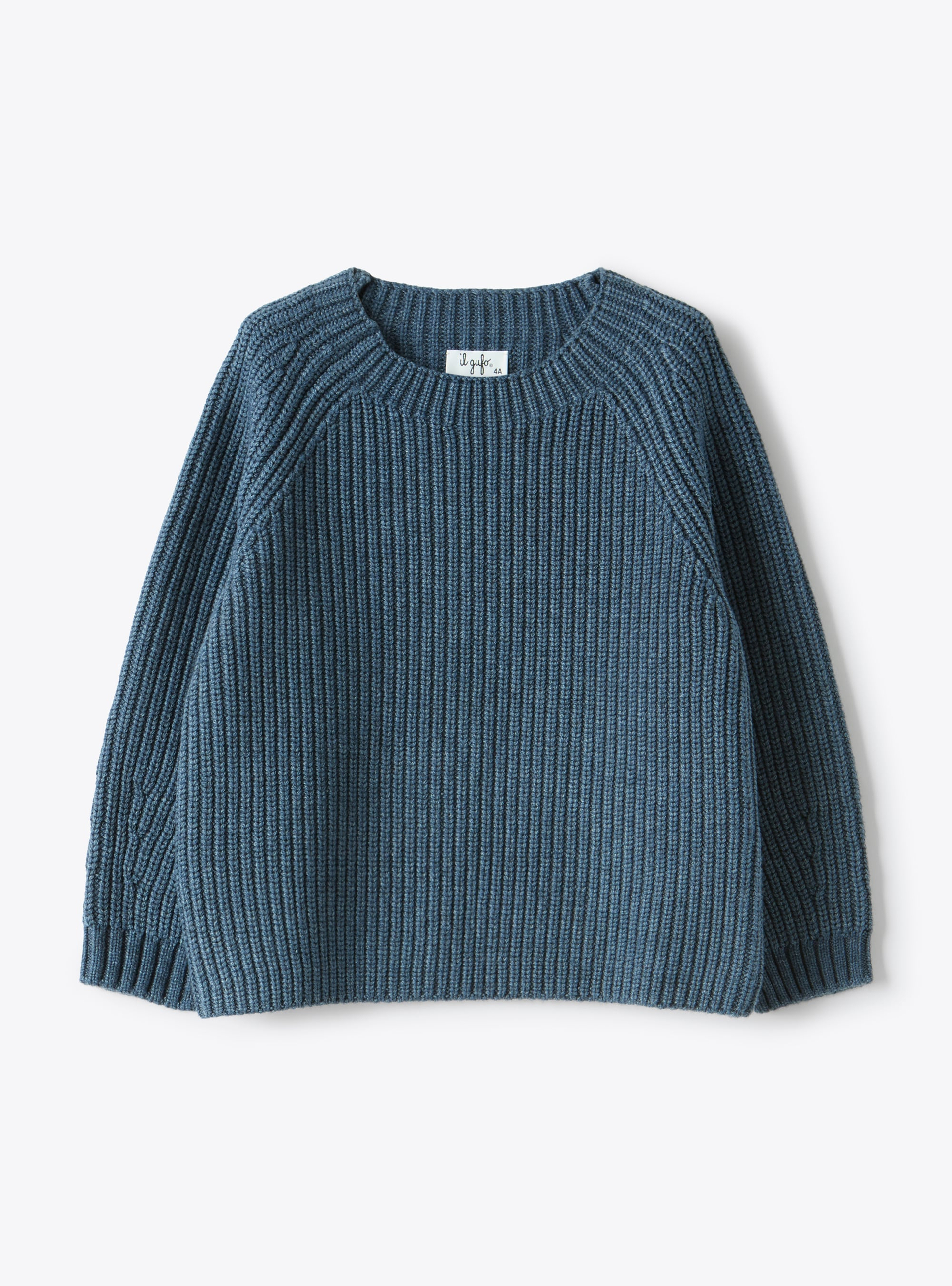 Maglione in misto cotone - Blu | Il Gufo