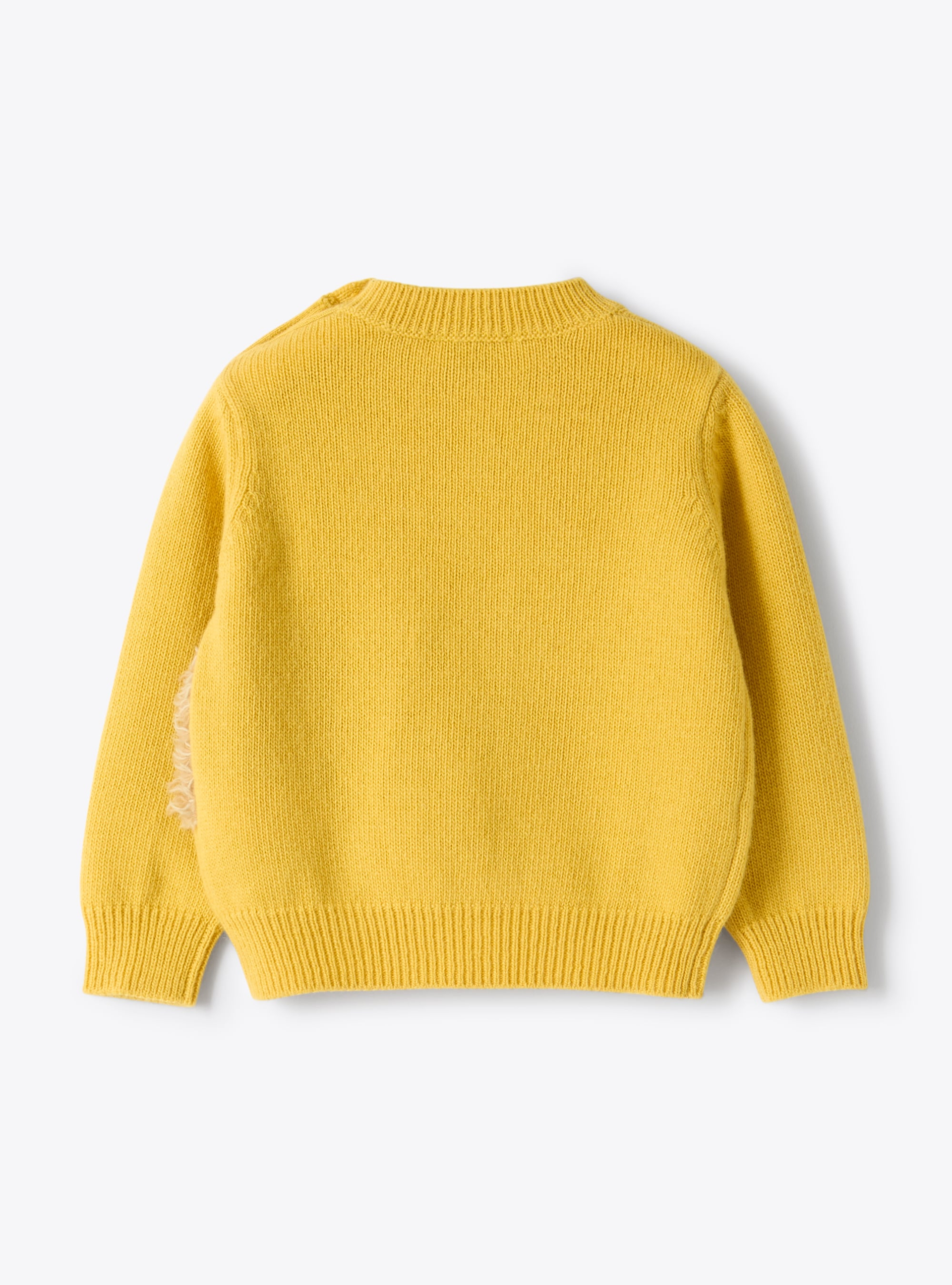 Wool sweater with hedgehog design - Yellow | Il Gufo