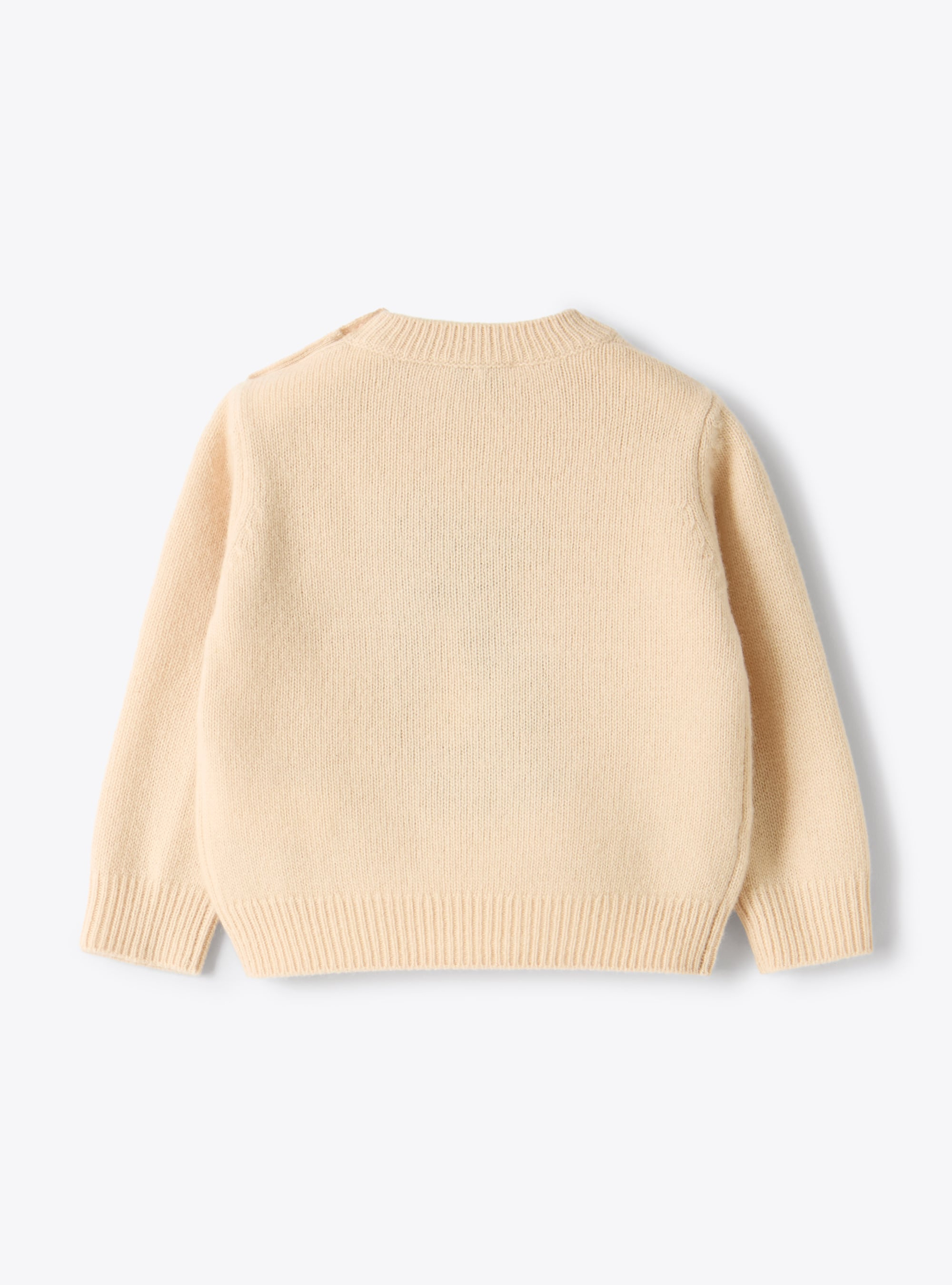 Merino wool sweater with a cat design - Pink | Il Gufo