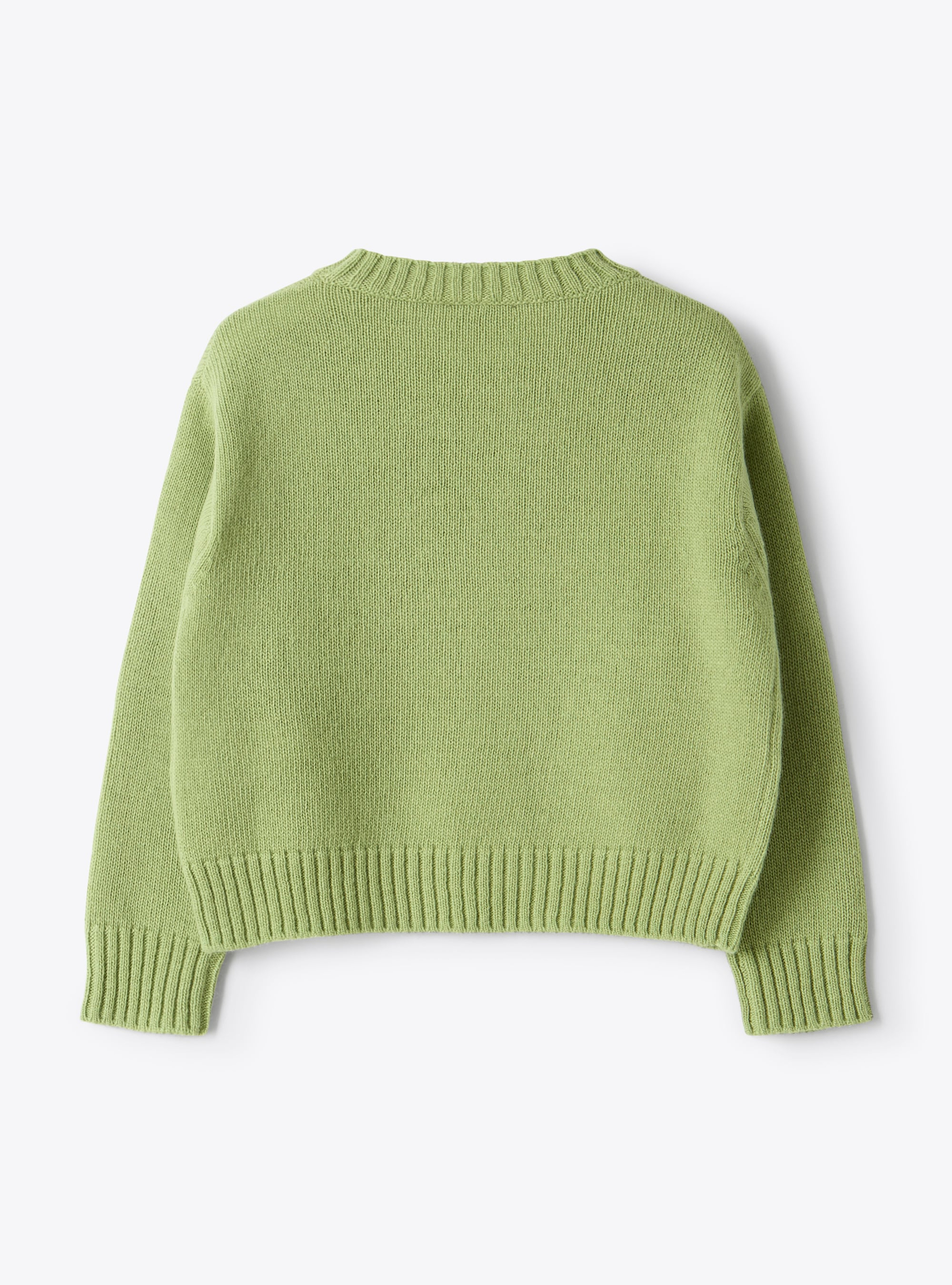Patterned merino wool sweater - Green | Il Gufo