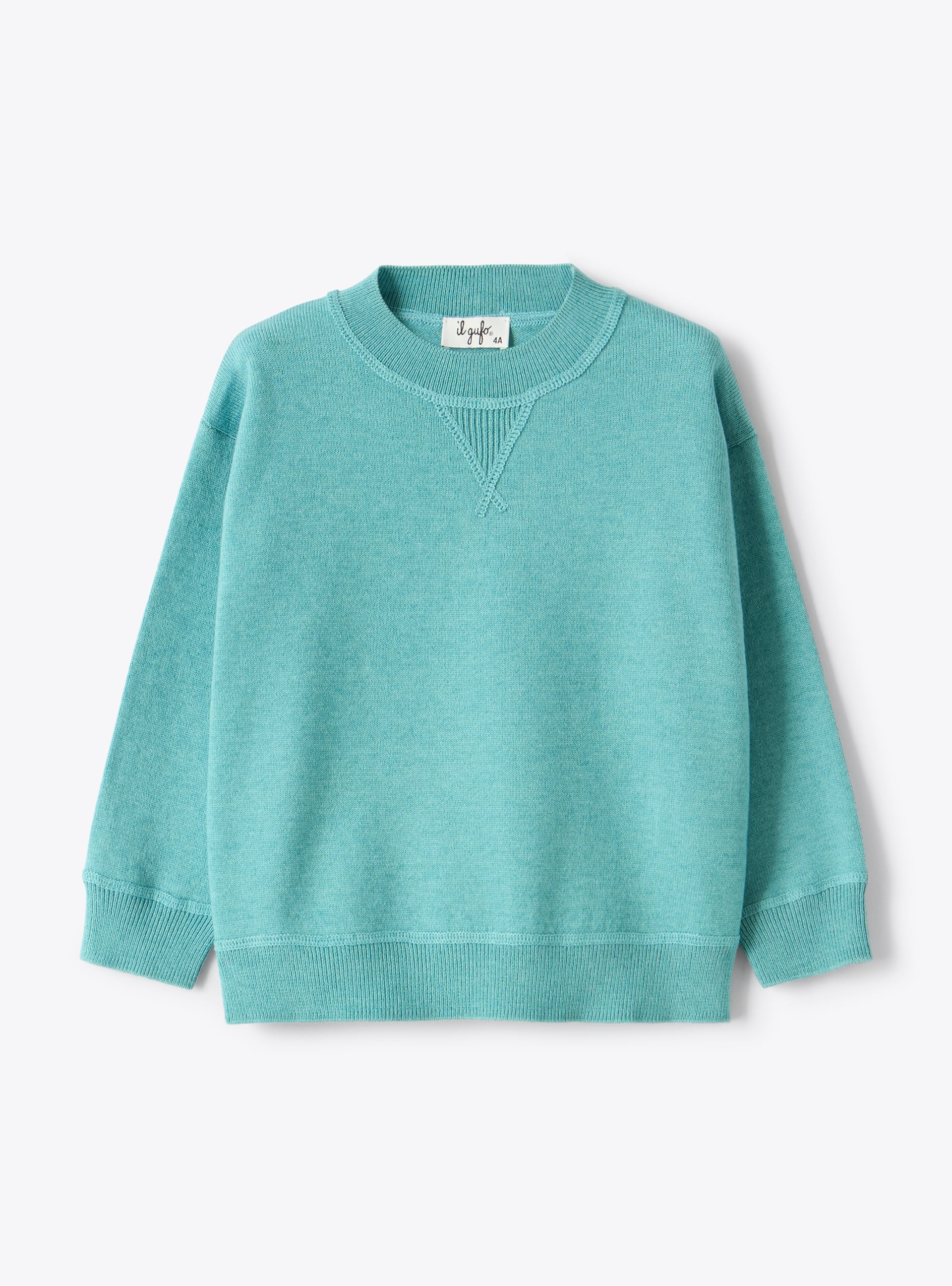 Maglione in misto cotone - Azzurro | Il Gufo