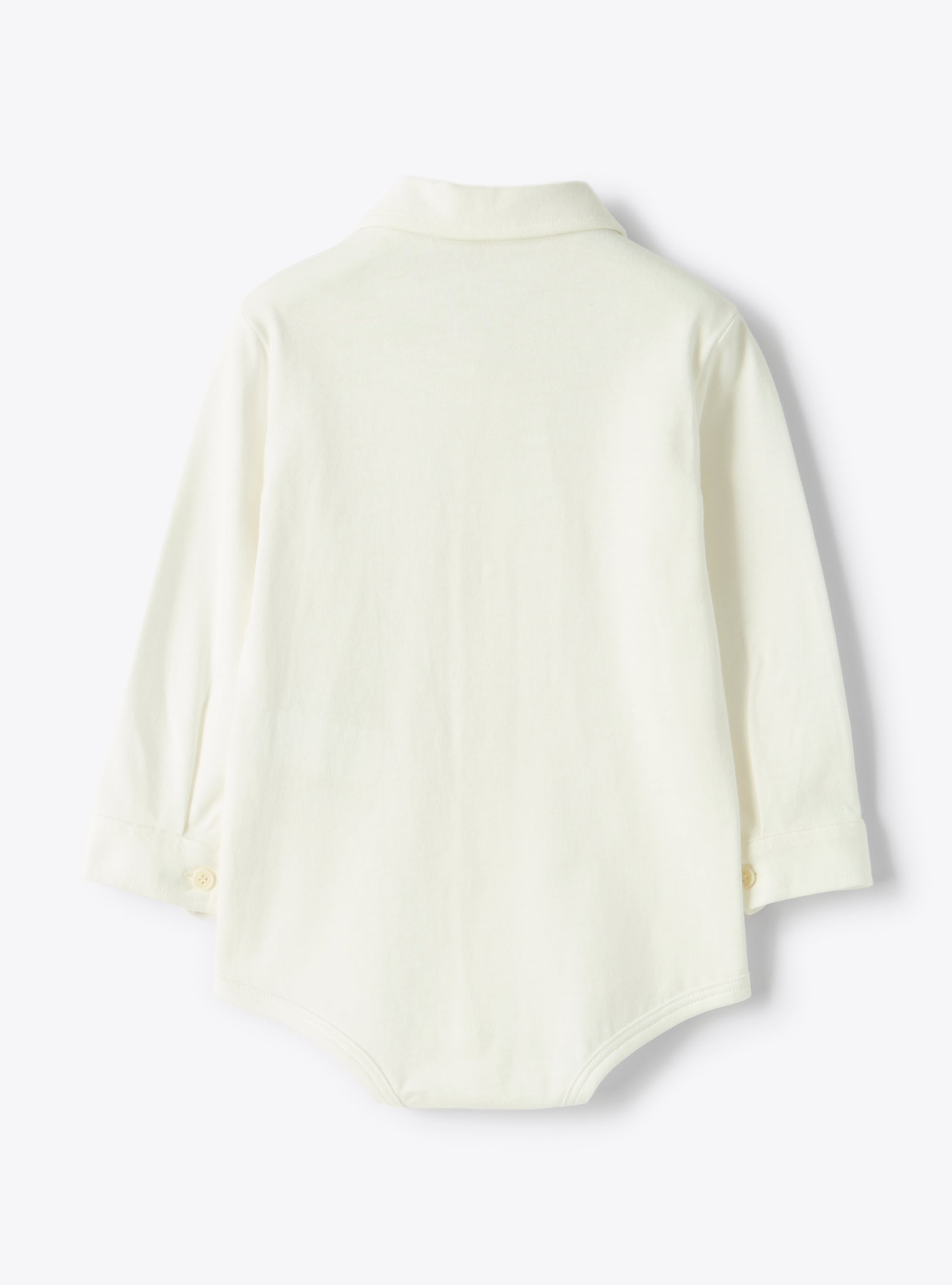 Baumwoll-Jersey-Body-Shirt - Weiss | Il Gufo