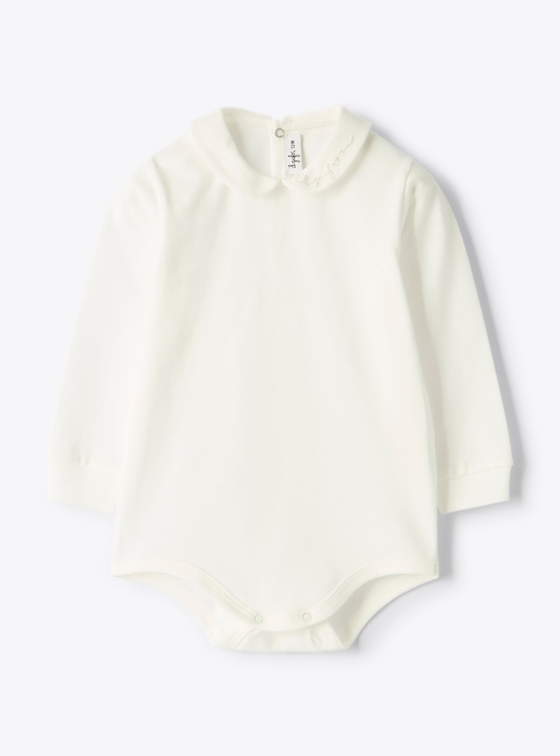 Body in jersey di cotone con ricamo - Body - Il Gufo