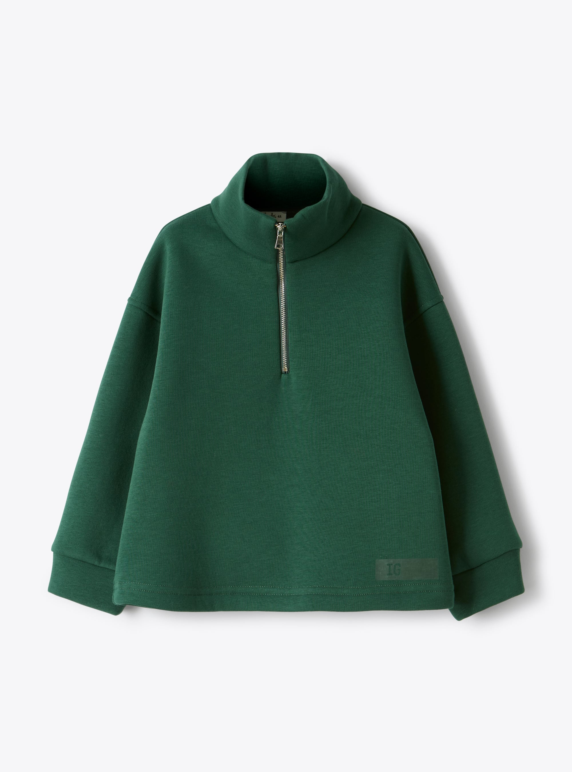 Sweatshirt with high collar and zipper - Толстовки - Il Gufo