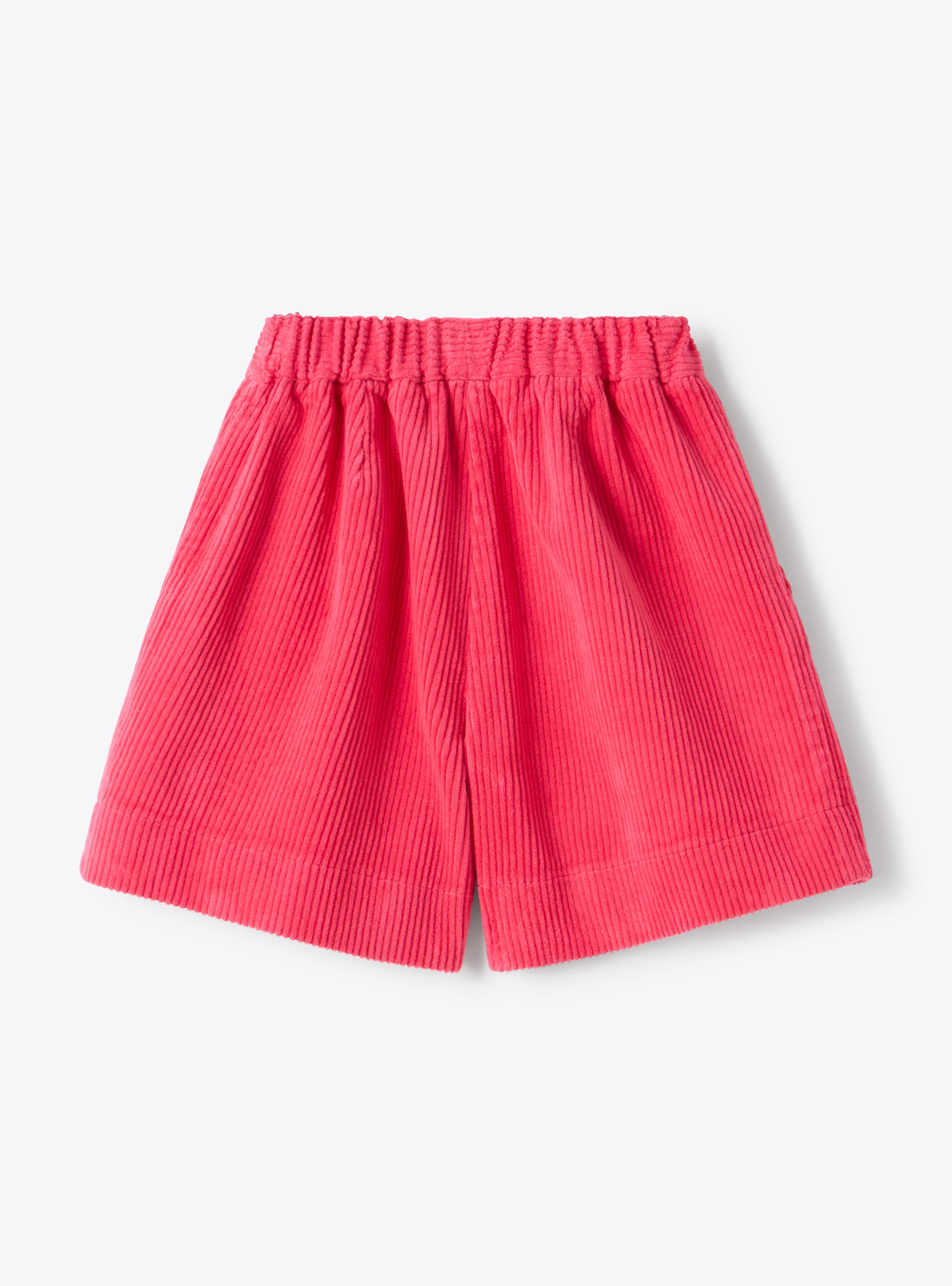 Bermuda en velours avec pinces - Fuchsia | Il Gufo