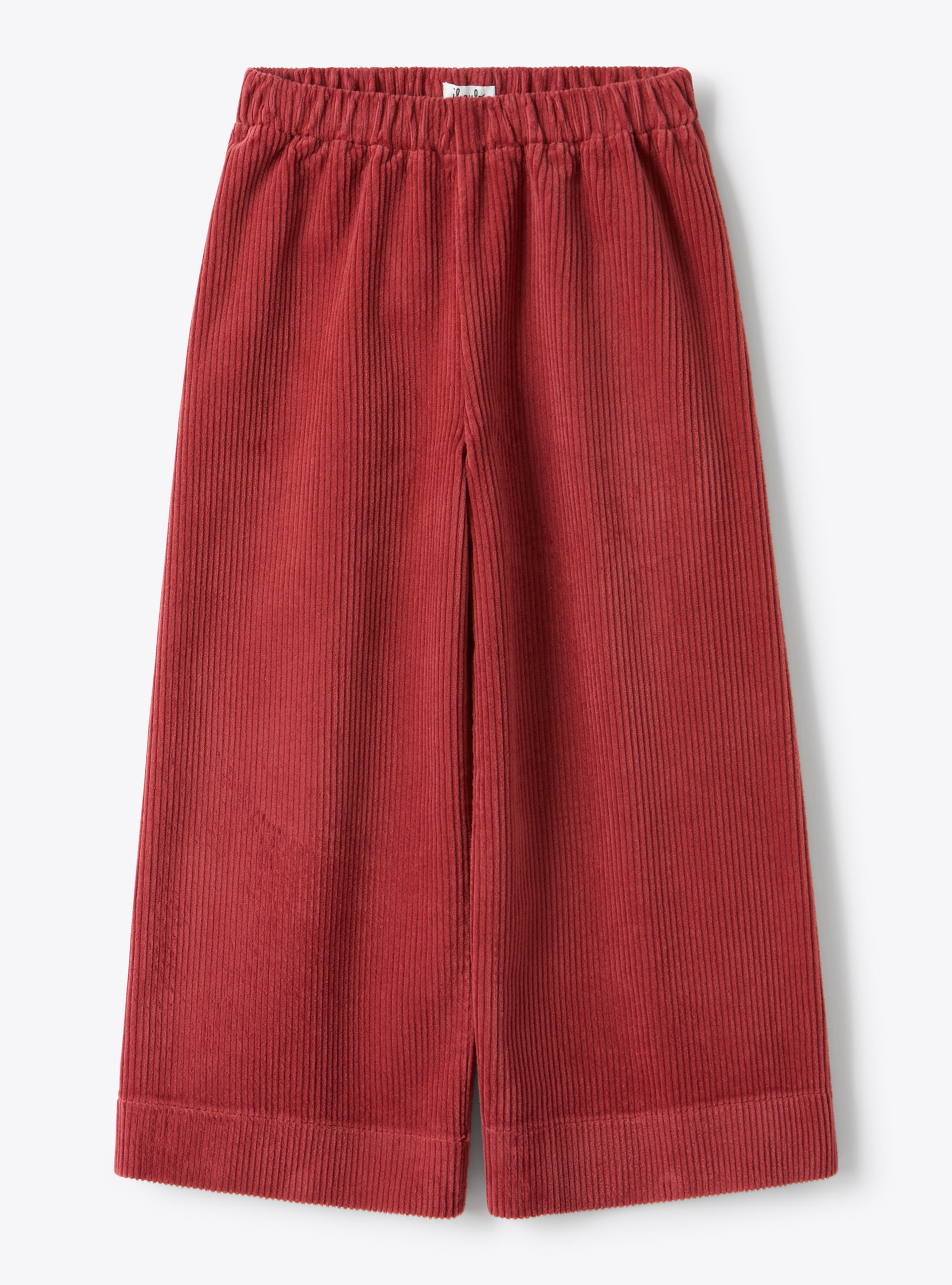 Pantalon large en velours côtelé. - Rouge | Il Gufo