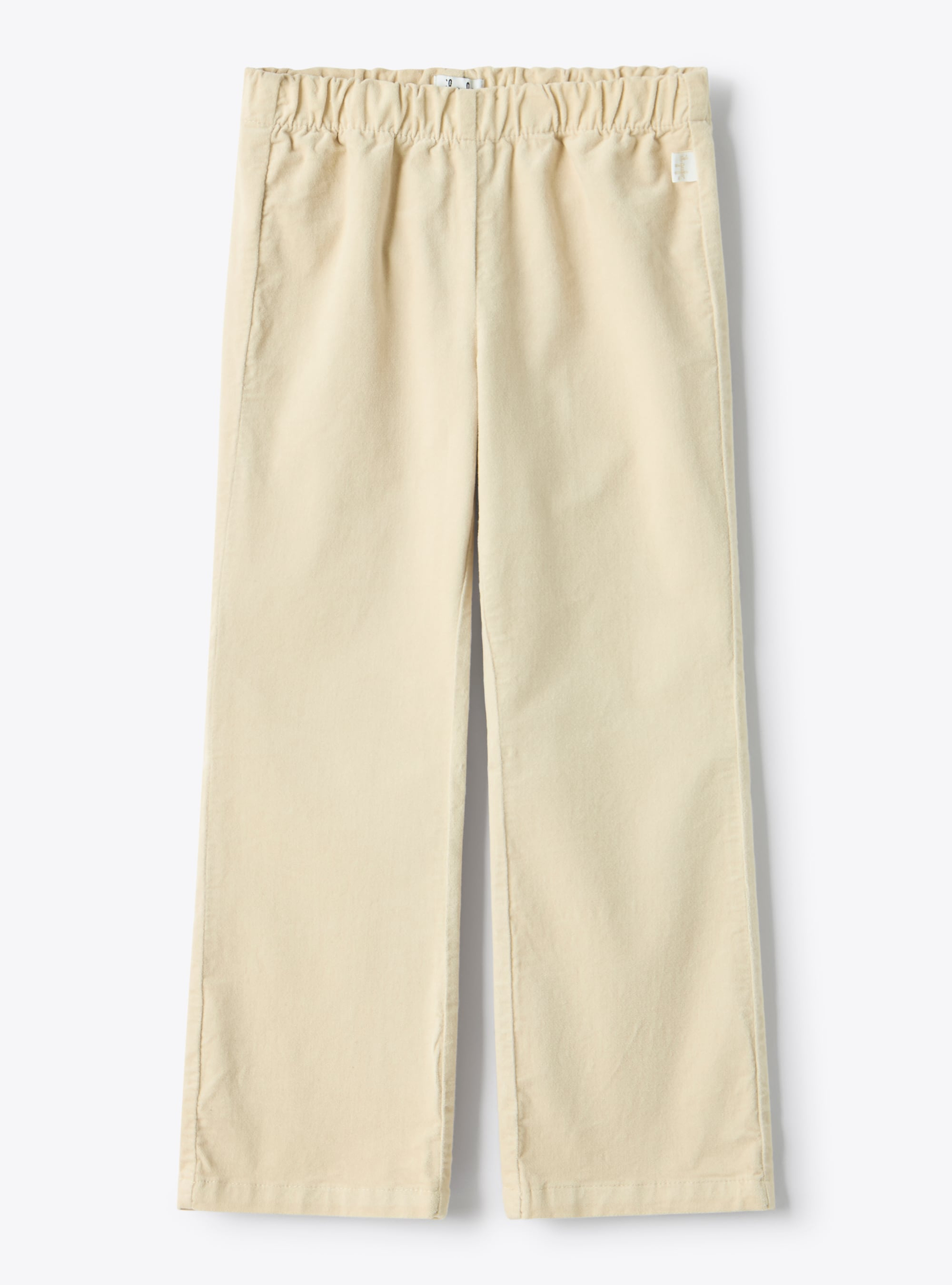 Flared smooth velvet pants - Beige | Il Gufo