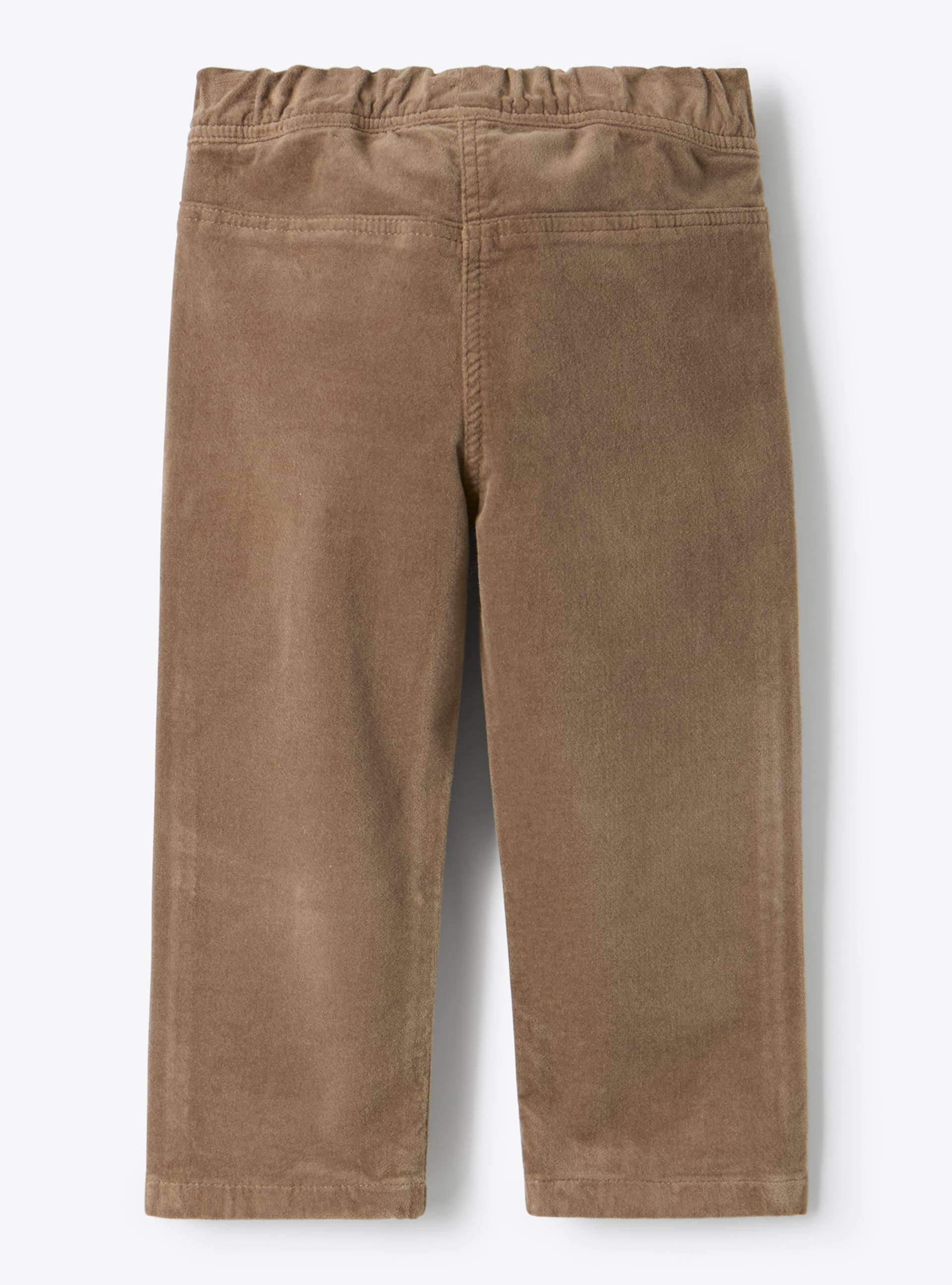 Flared smooth velvet pants - Brown | Il Gufo