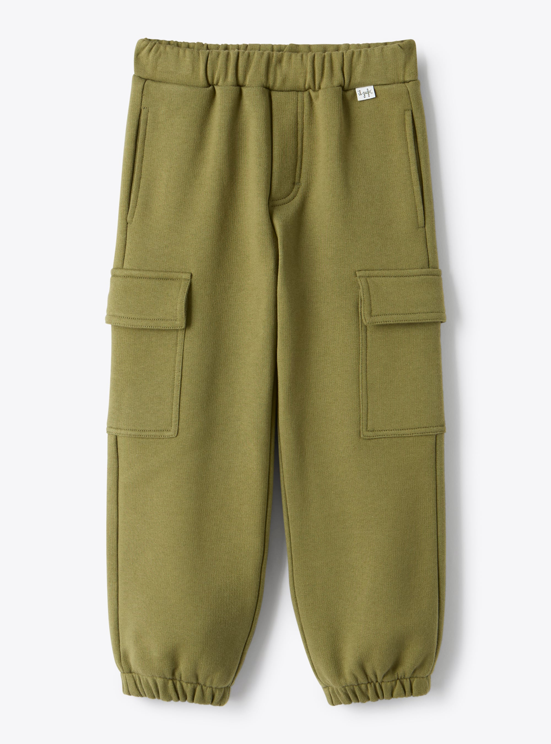 Cargo pants in fleece - Green | Il Gufo