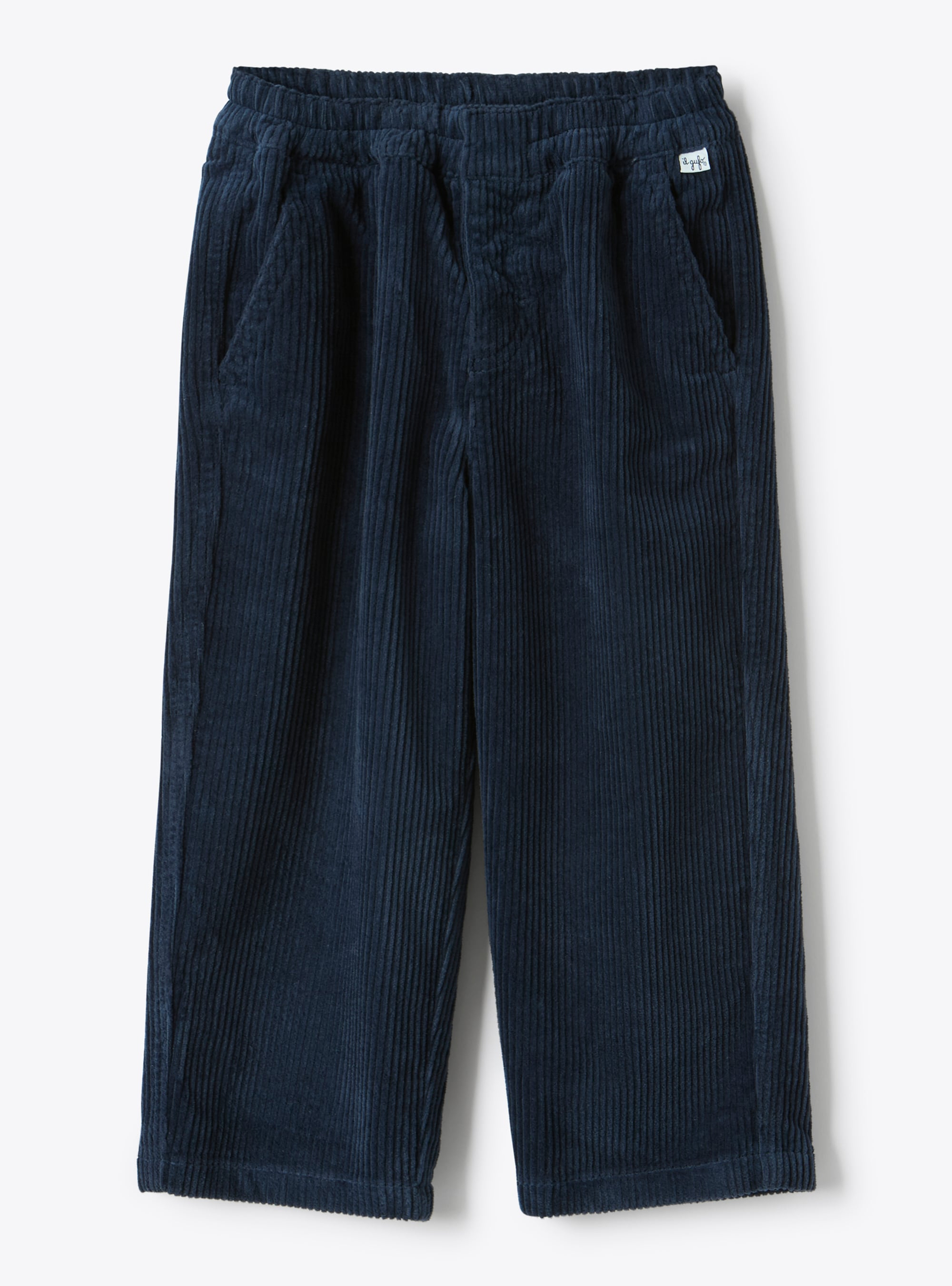 Carrot pants in corduroy - Blue | Il Gufo
