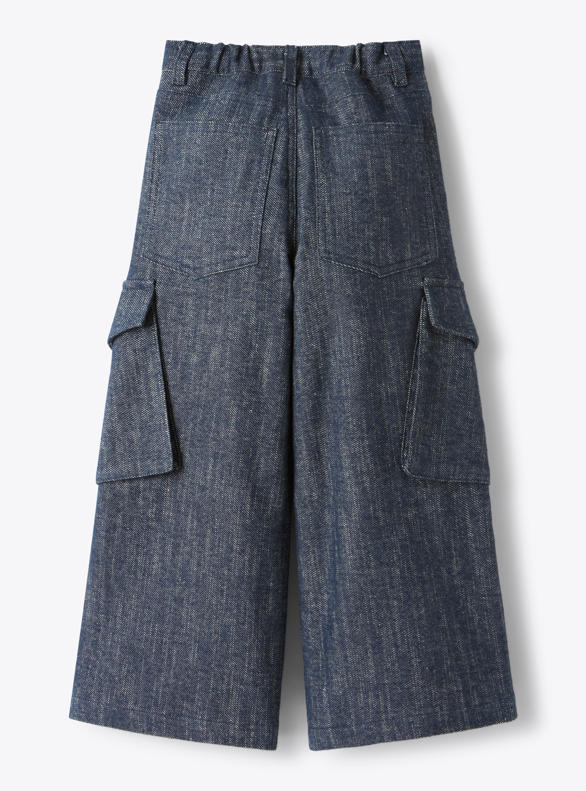 Cargo pants with wide legs - Blue | Il Gufo