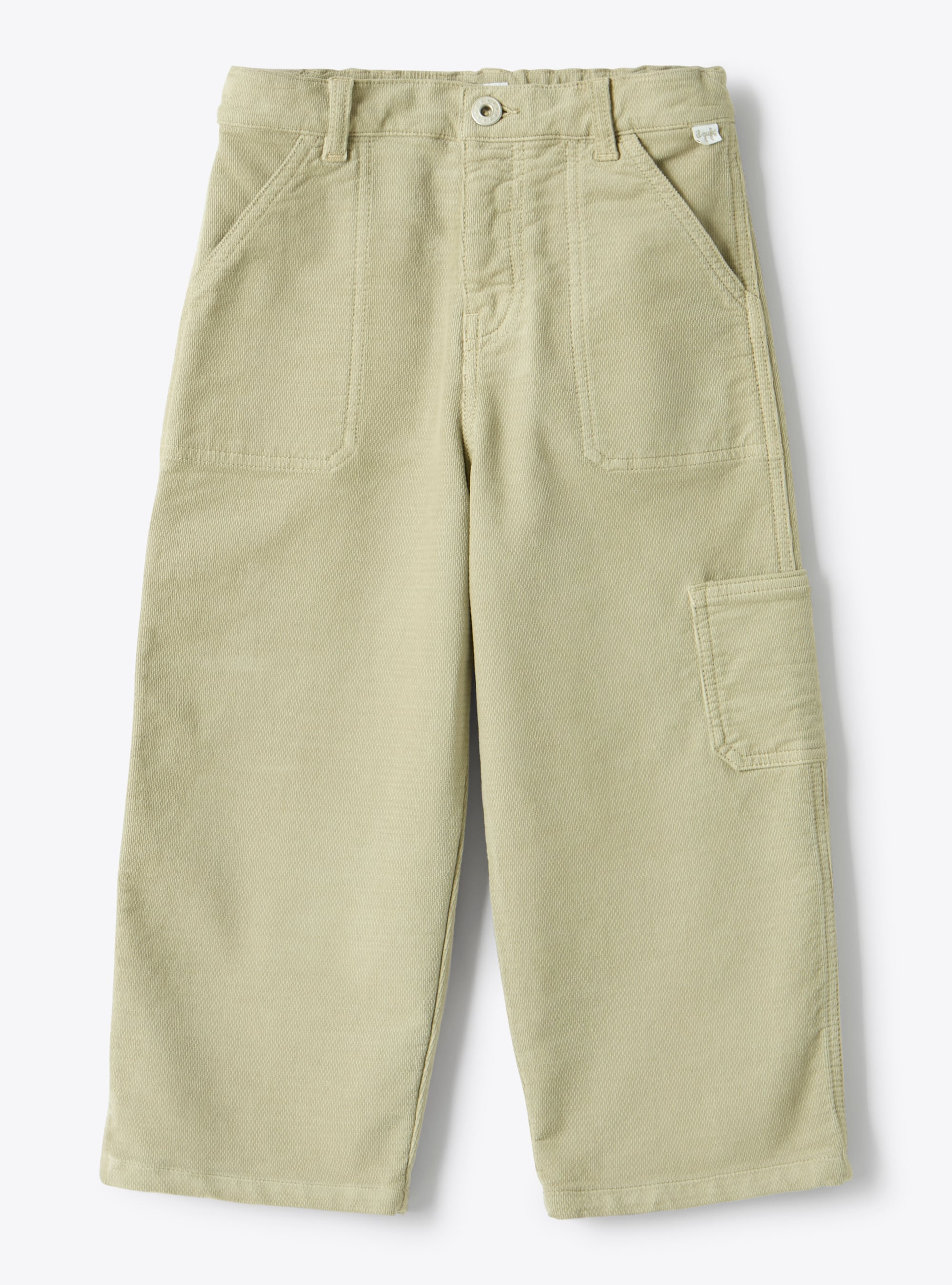 Pantalon wide leg en coton - Vert | Il Gufo