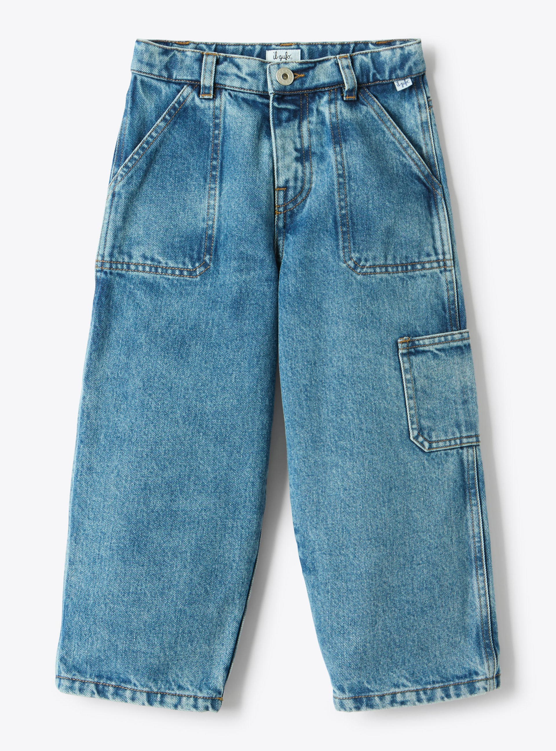 Wide-leg jeans with stitching - Trousers - Il Gufo