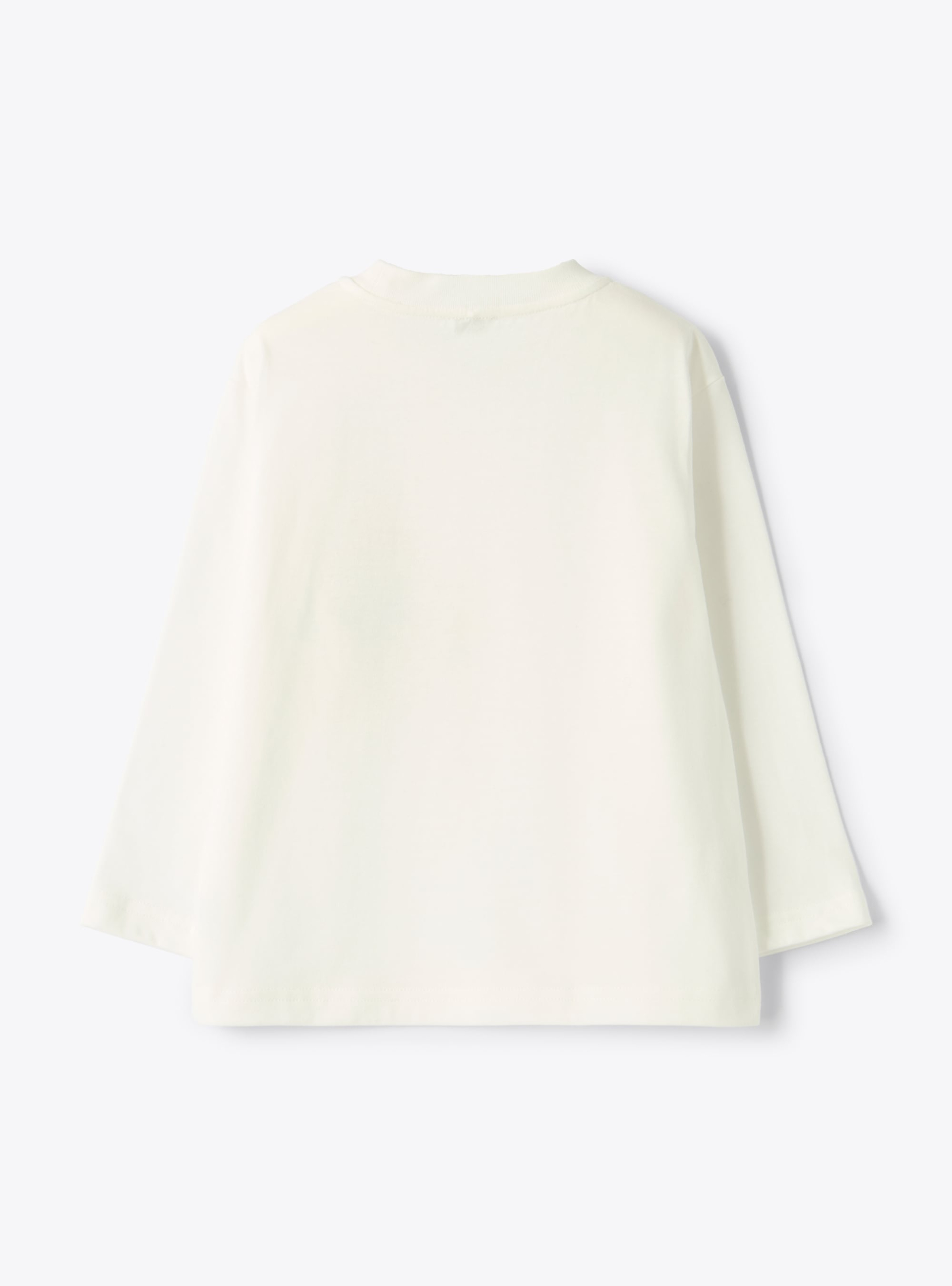 Langarm-T-Shirt mit Aufdruck - Weiss | Il Gufo