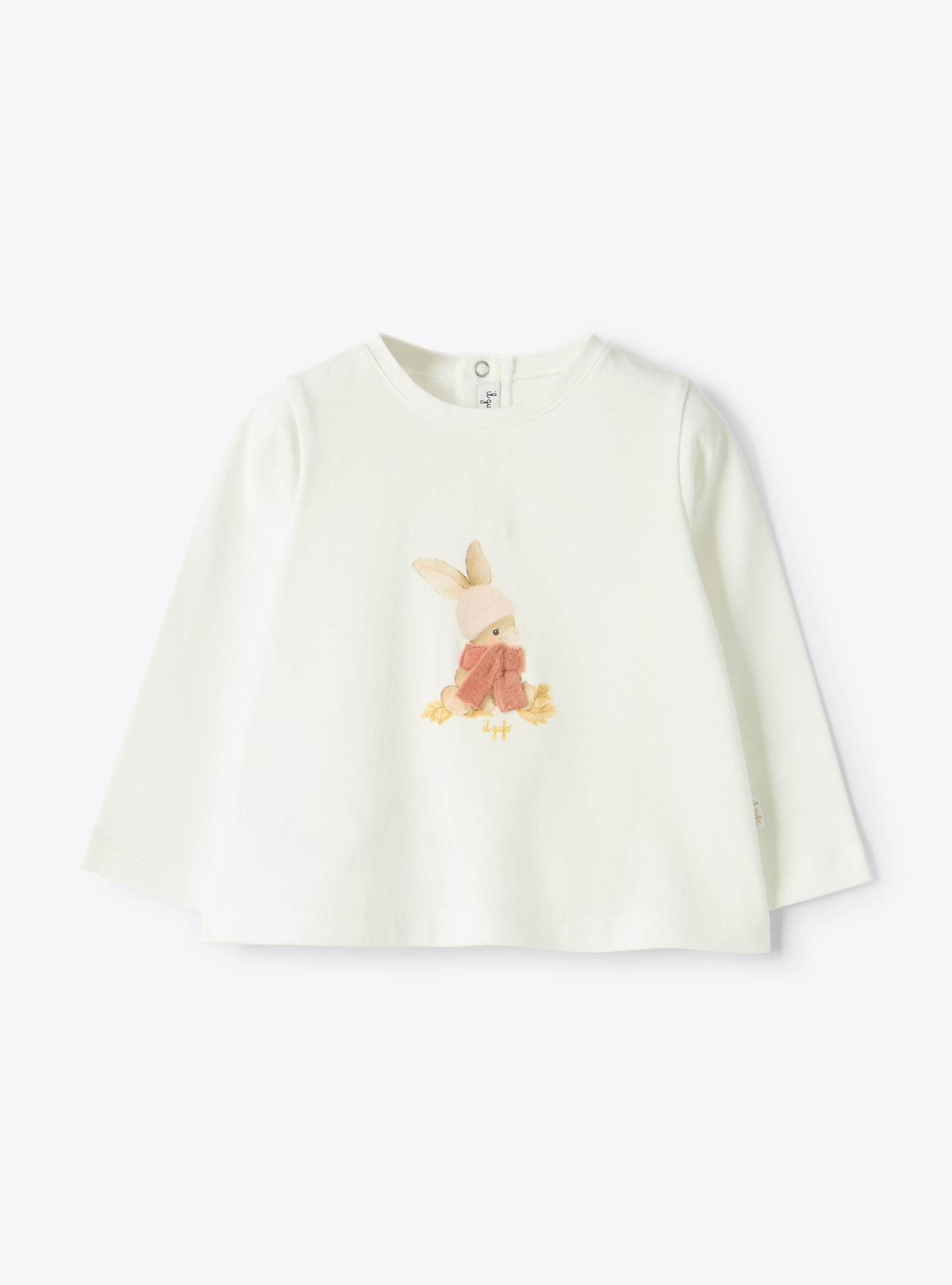 Langarm-T-Shirt mit Hase - T-shirts - Il Gufo