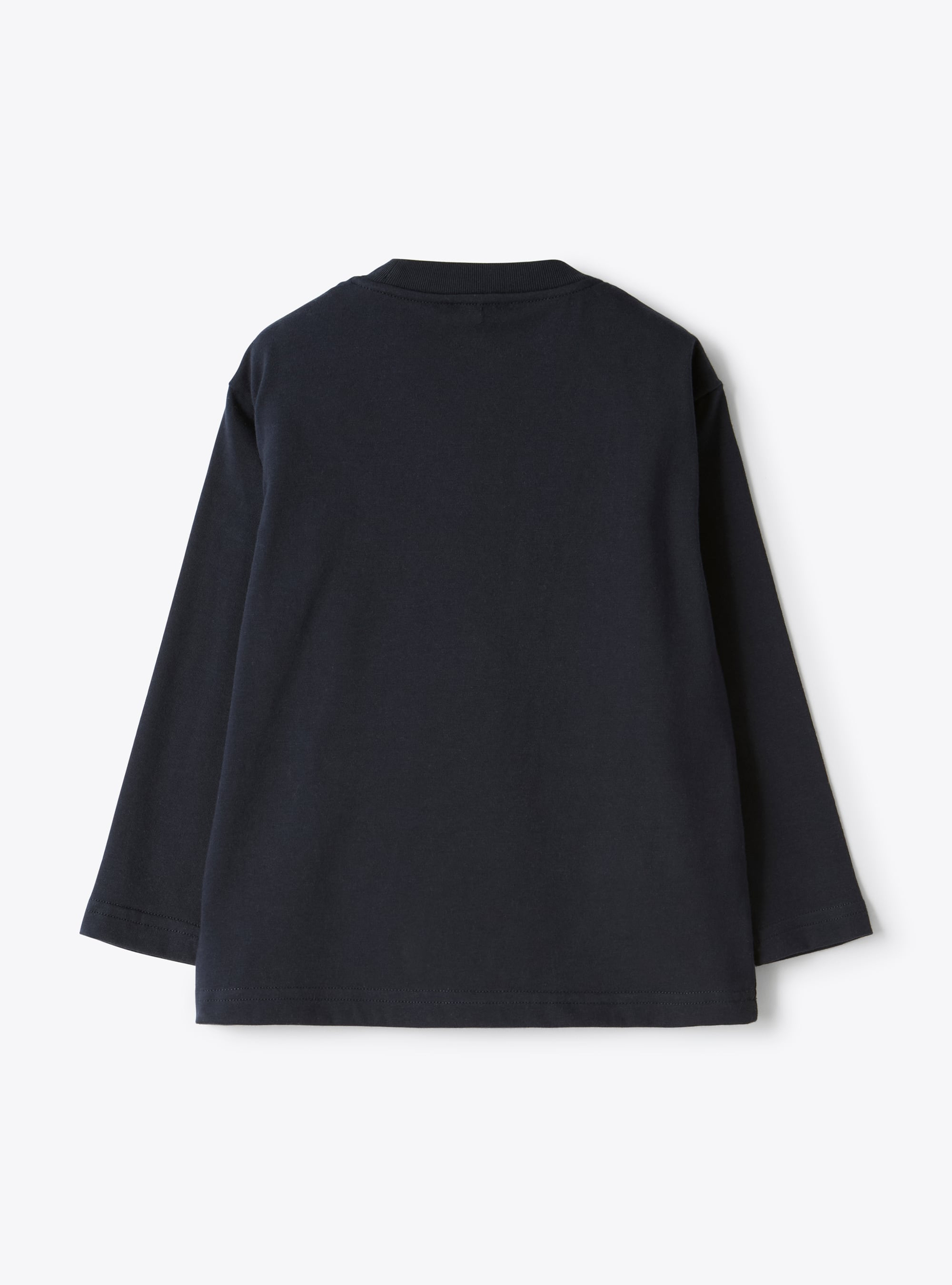 Langarm-T-Shirt mit Aufdruck - Blau | Il Gufo