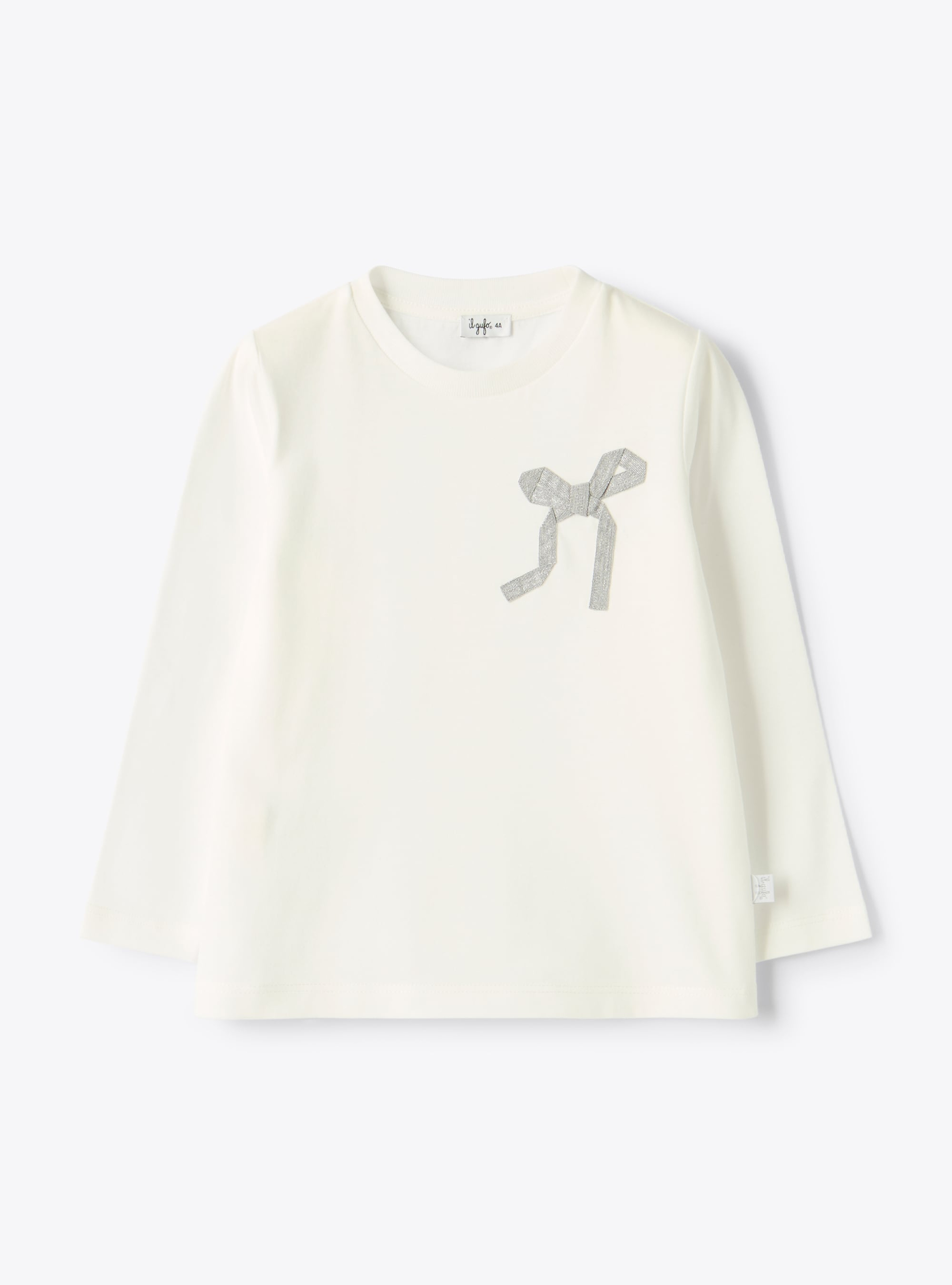 T-shirt with an appliqué heart - White | Il Gufo