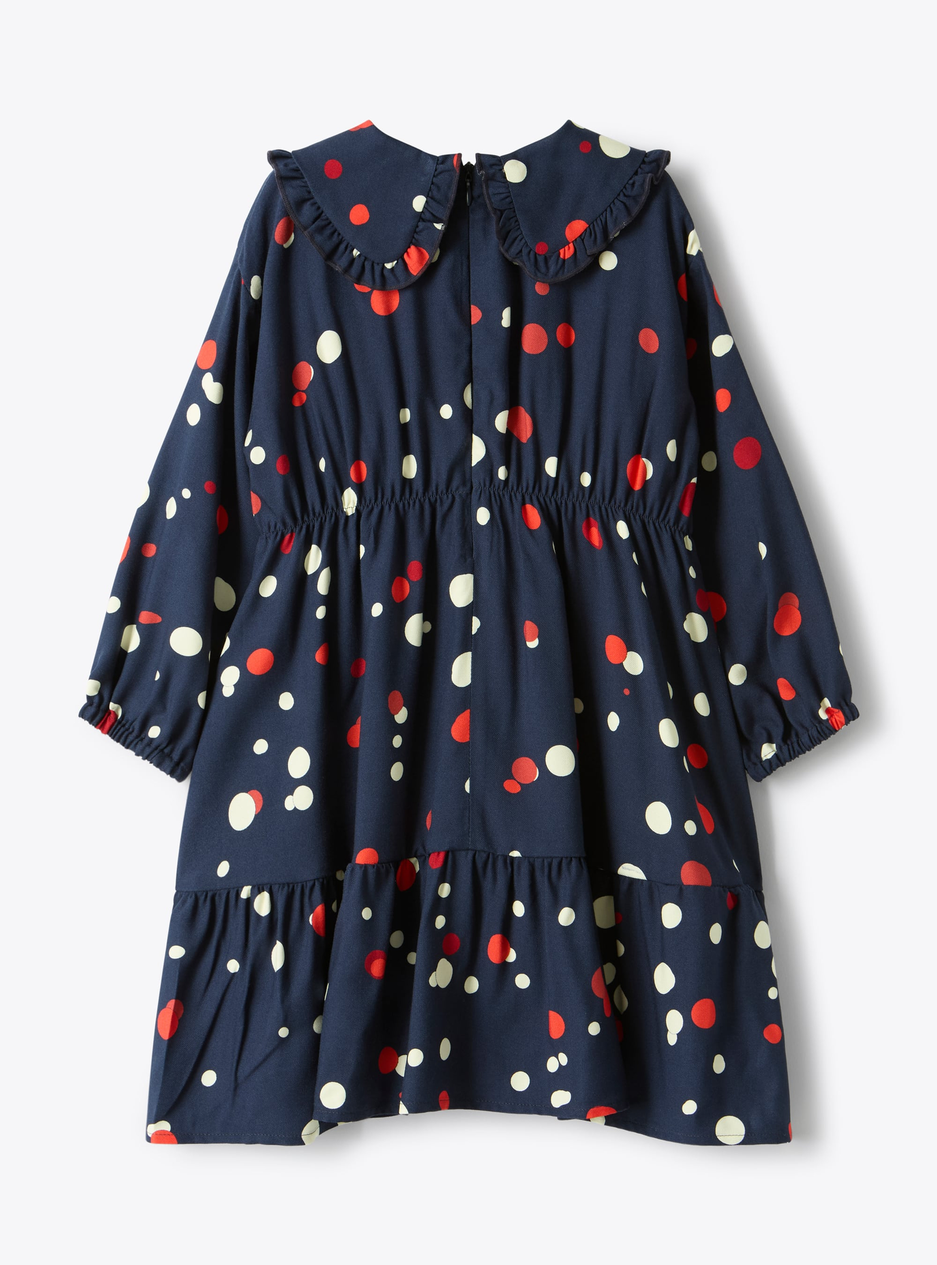 Viscose dress with a ruffled collar - Dresses - Il Gufo