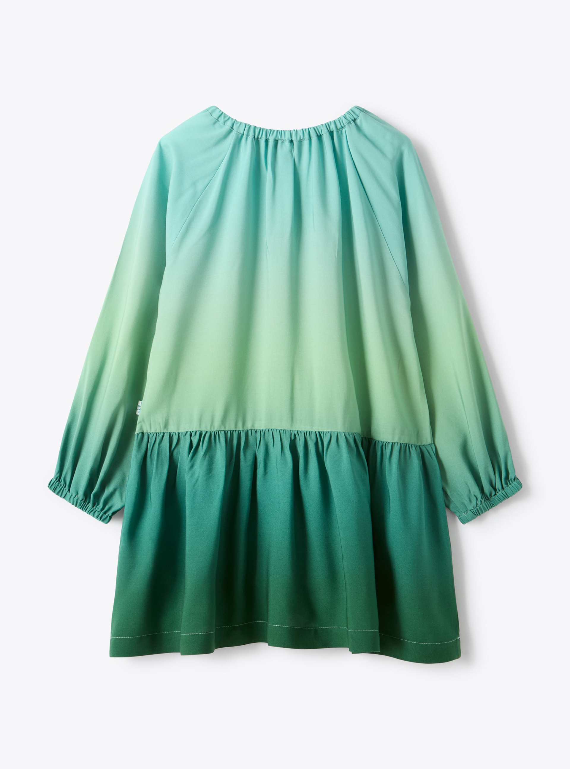 Trapeze dress with a gradient pattern - Light blue | Il Gufo