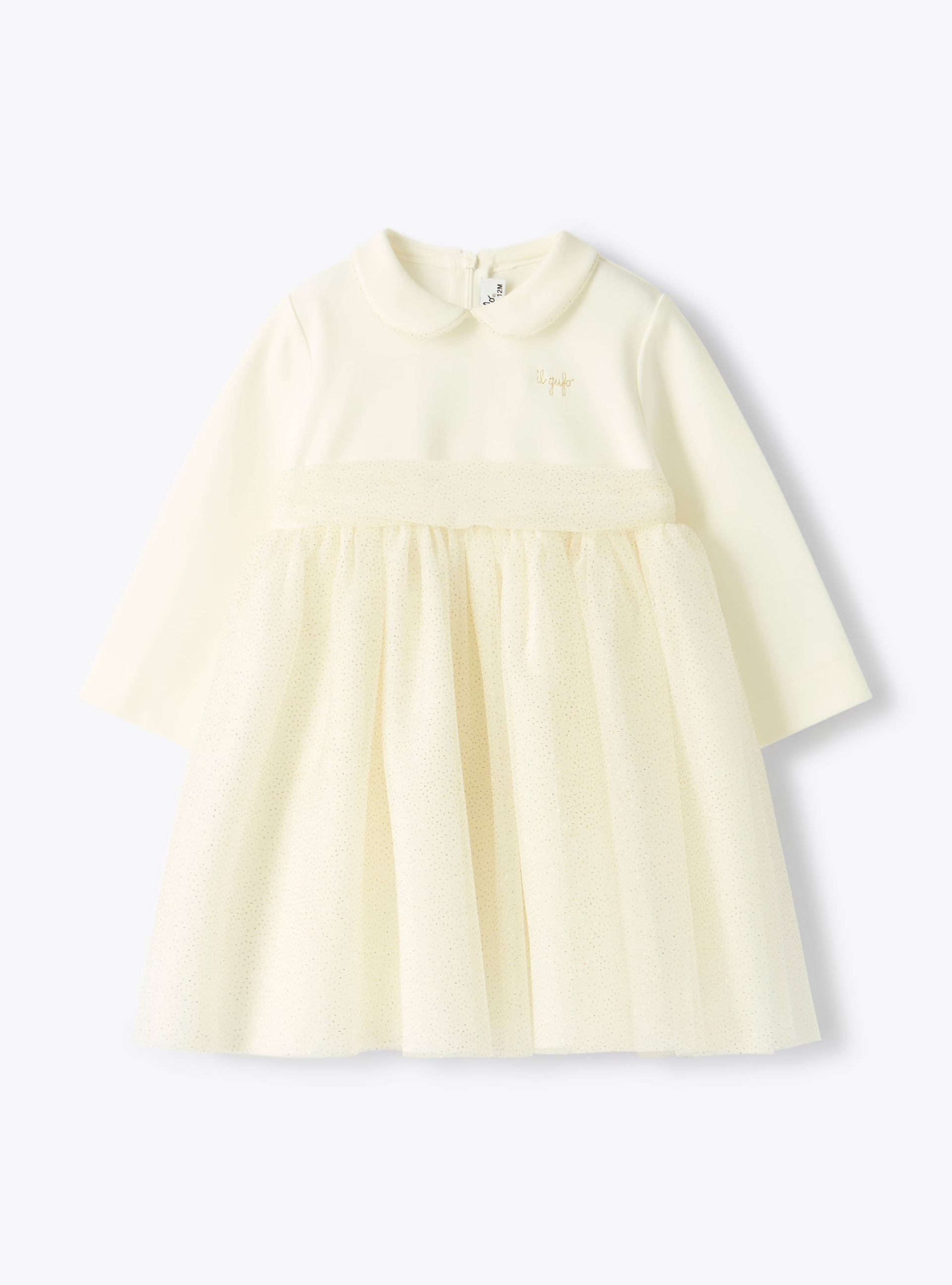 Tulle dress with micro glitter - Dresses - Il Gufo