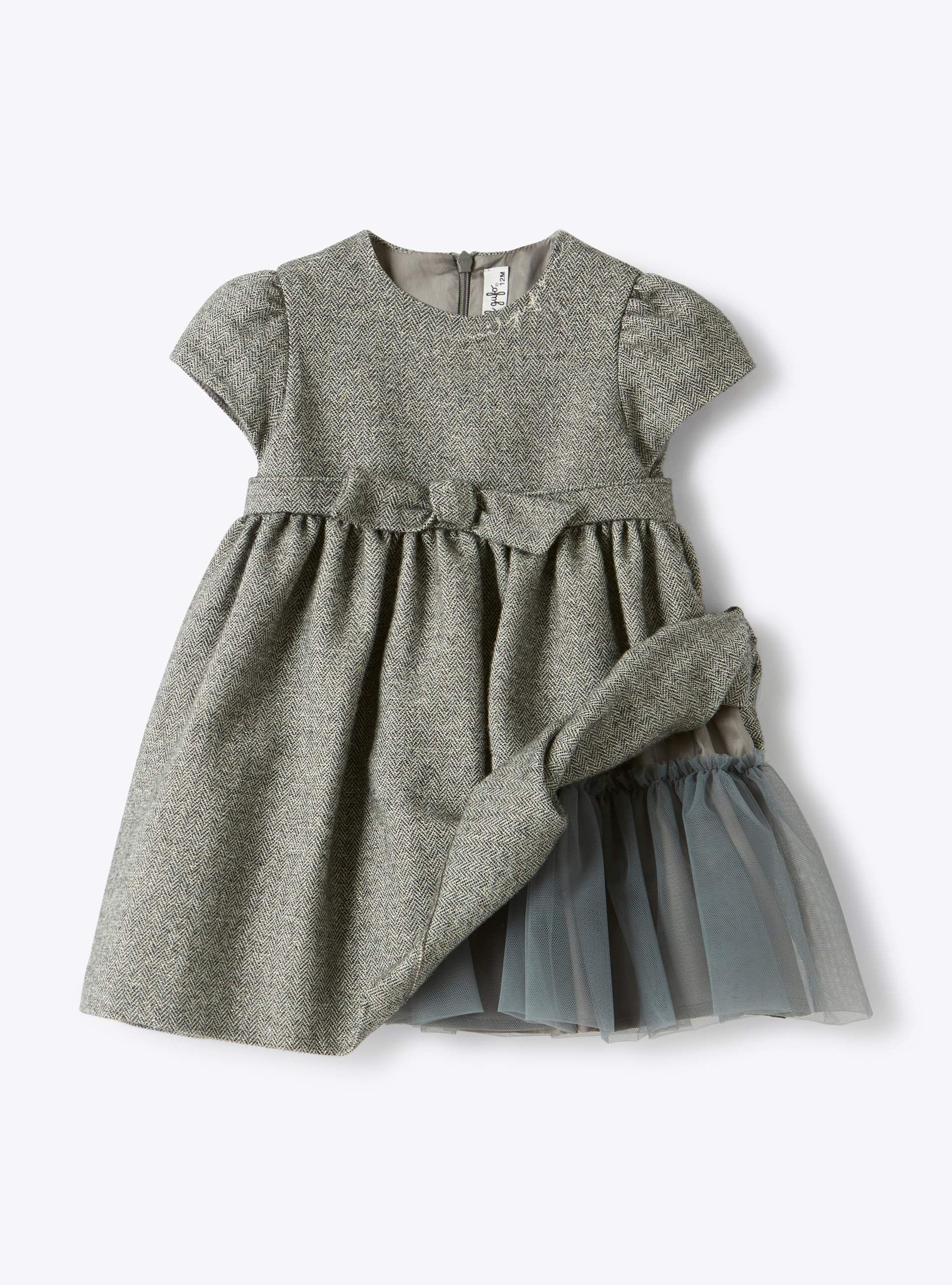 Kleid aus Woll- und Lurexgarnmischung - Grau | Il Gufo
