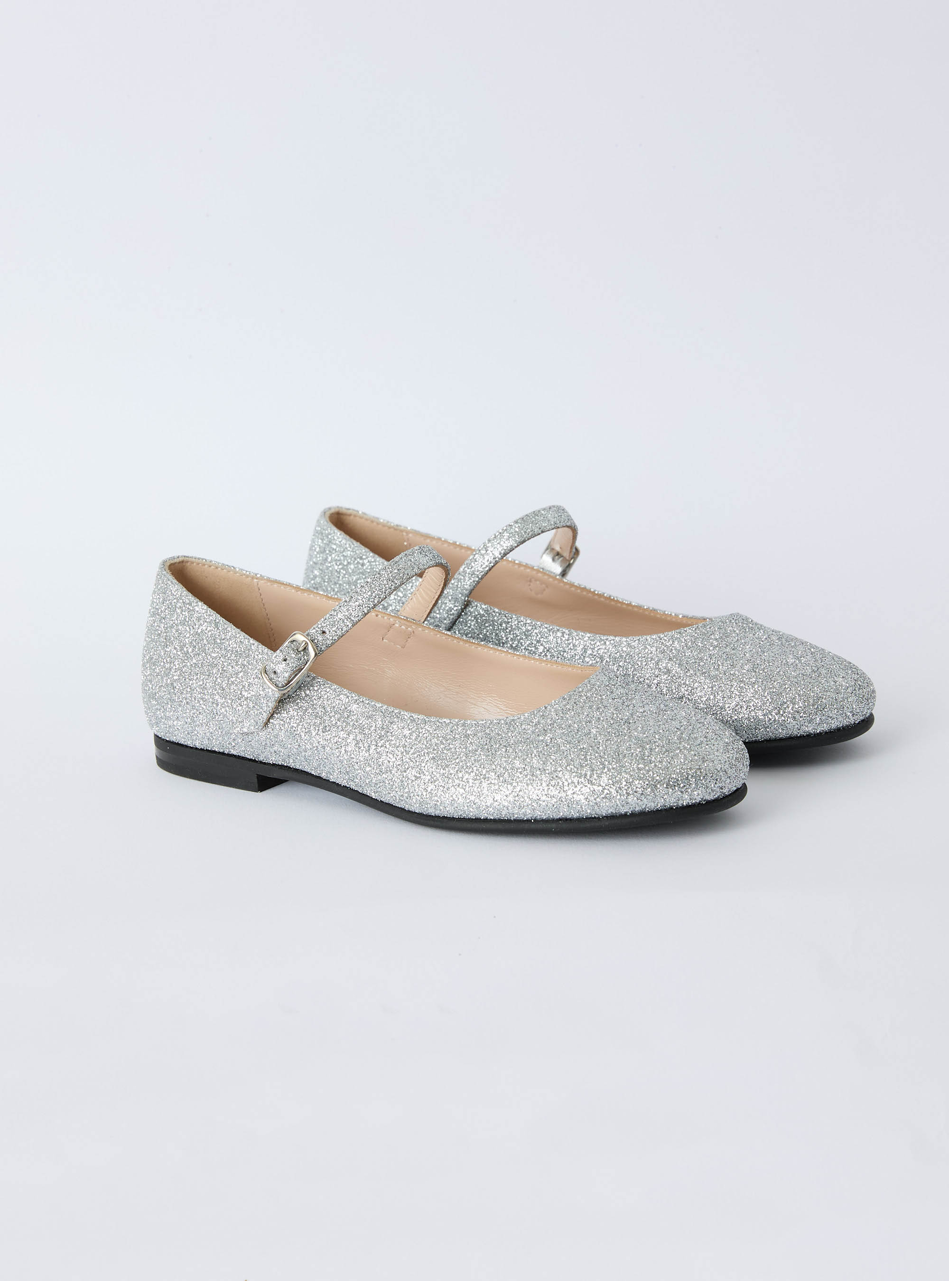 Glitter ballet flats with strap - Обувь - Il Gufo
