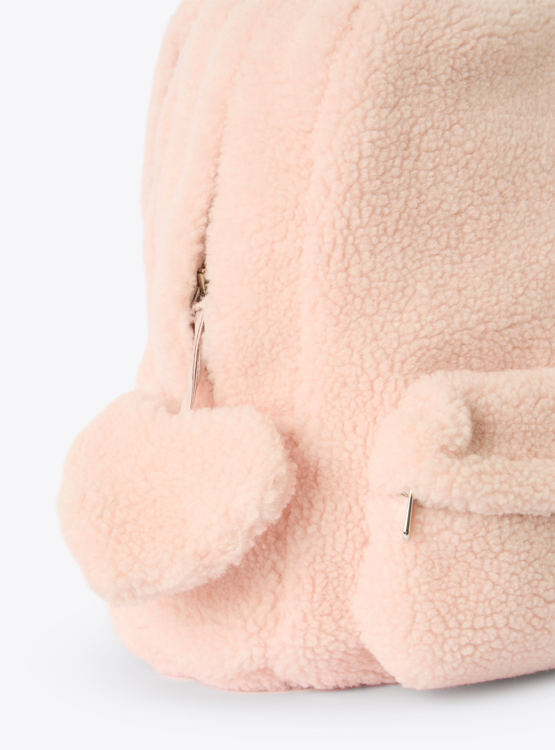 Teddy fleece backpack - Pink | Il Gufo