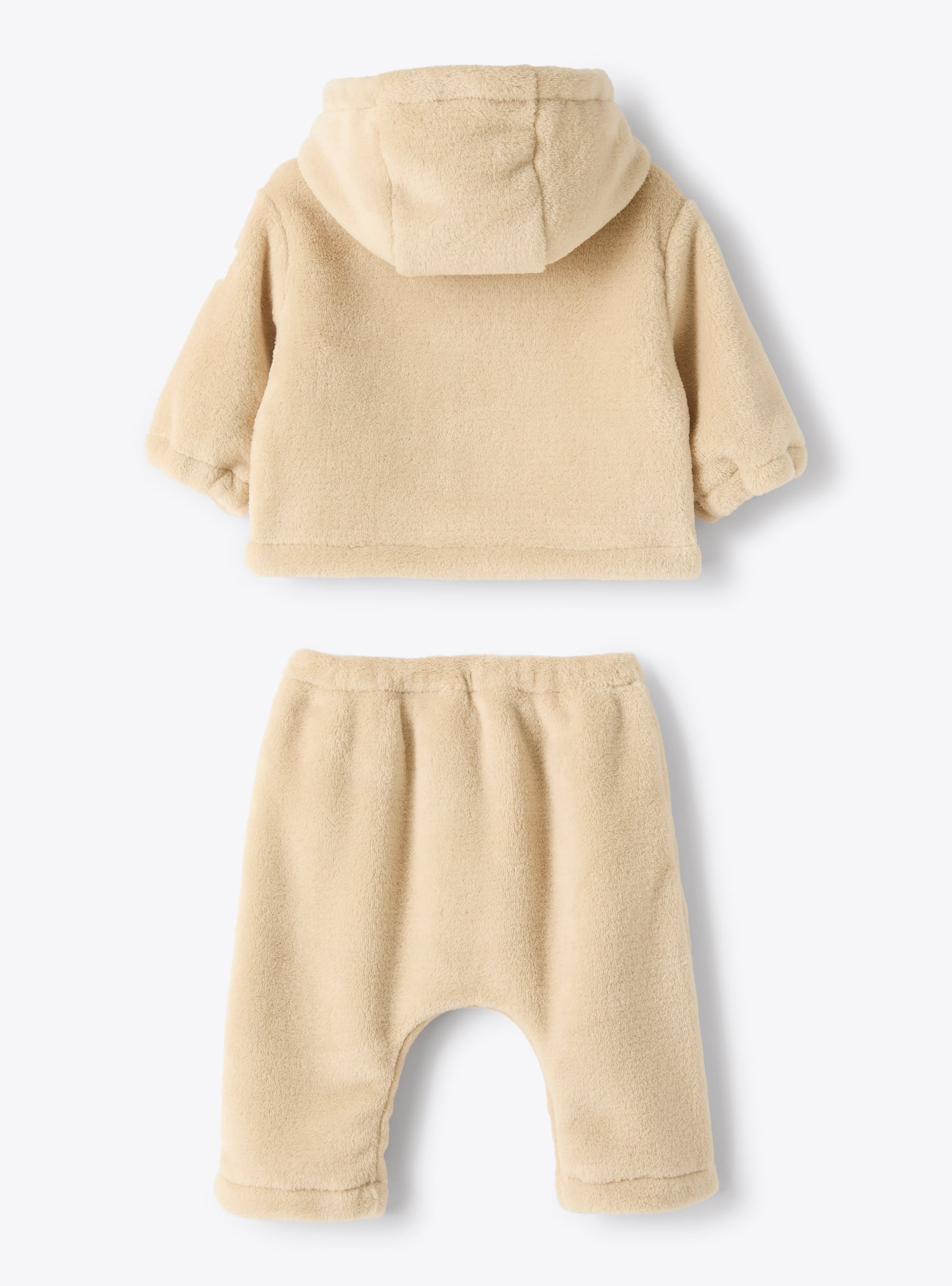 Upcycled fleece set - Beige | Il Gufo