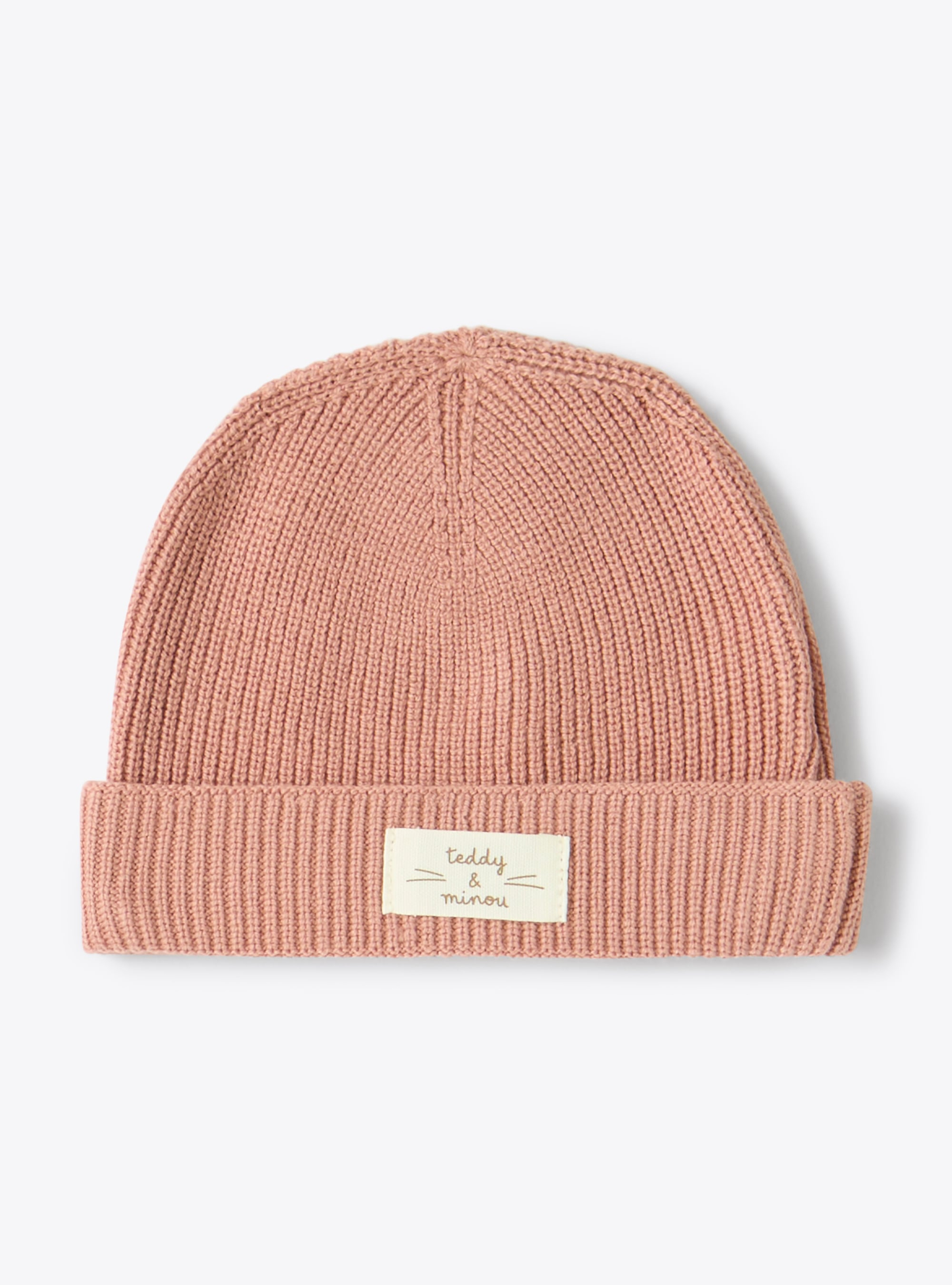 Knit hat in cotton blend - Pink | Il Gufo