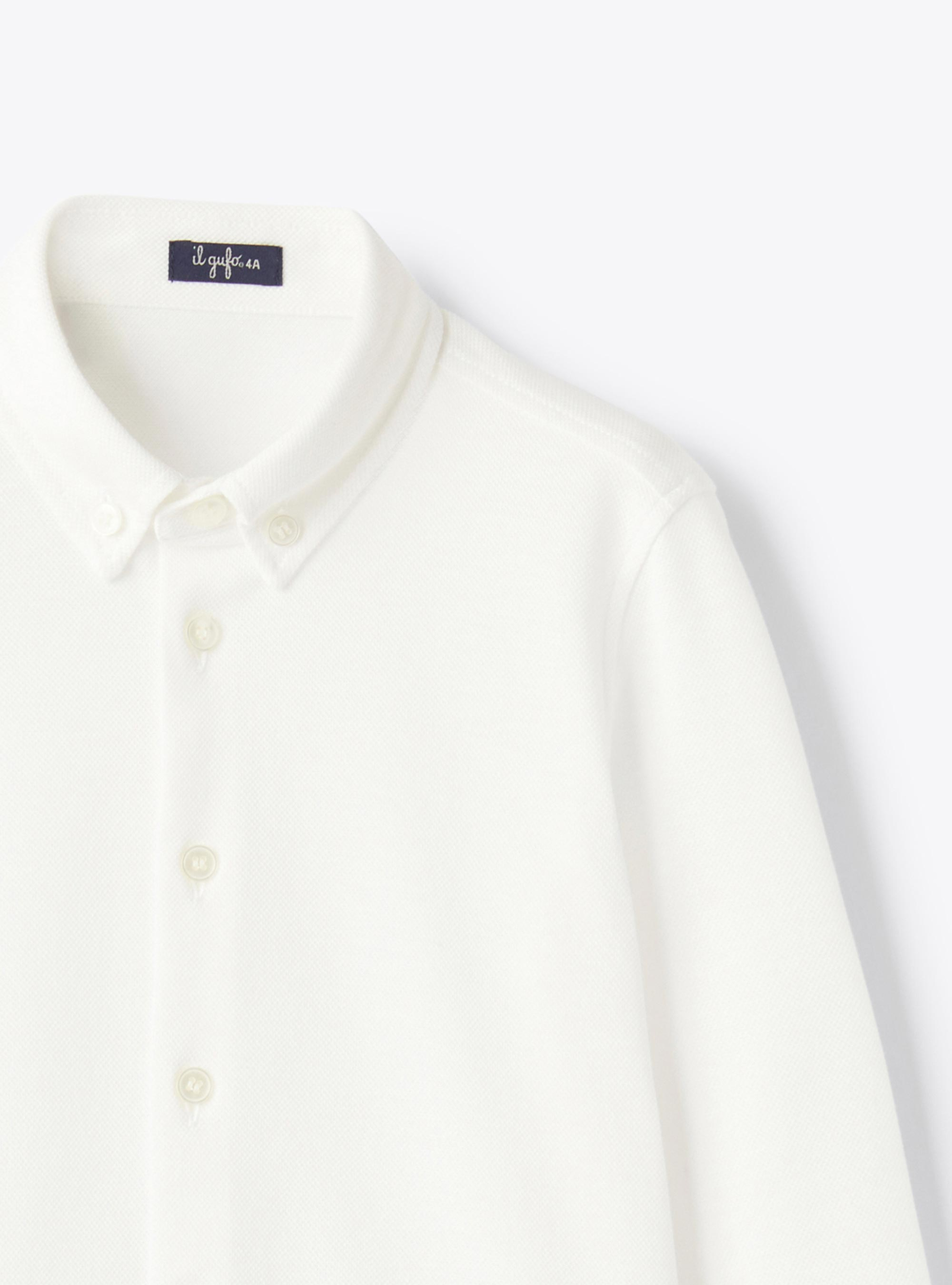 White Oxford jersey shirt - White | Il Gufo