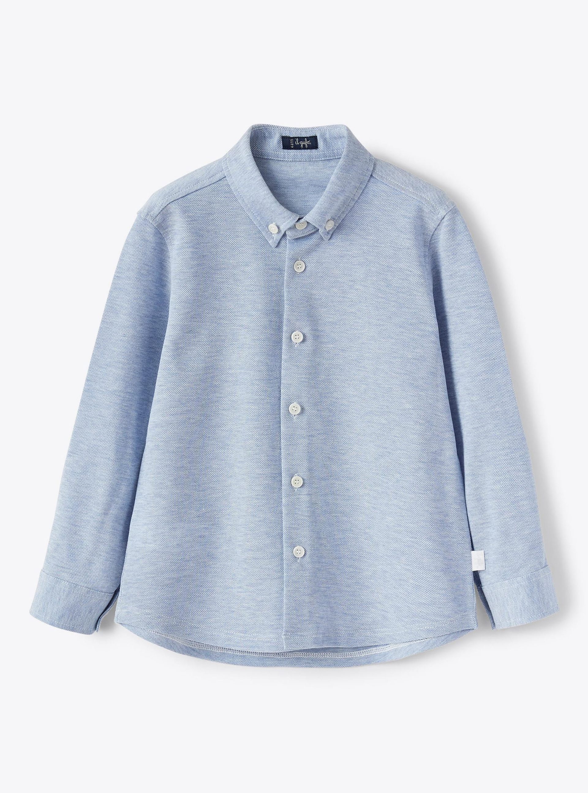 Light blue Oxford jersey shirt - Shirts - Il Gufo