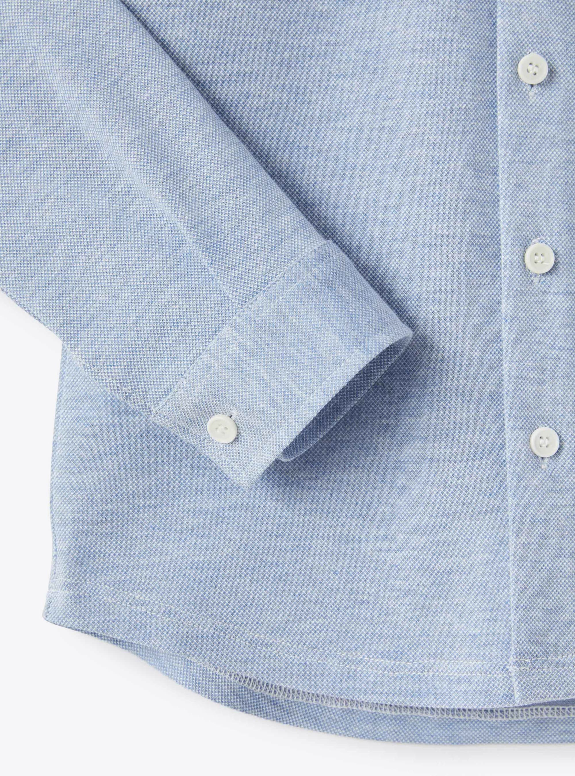 Light blue Oxford jersey shirt - Light blue | Il Gufo