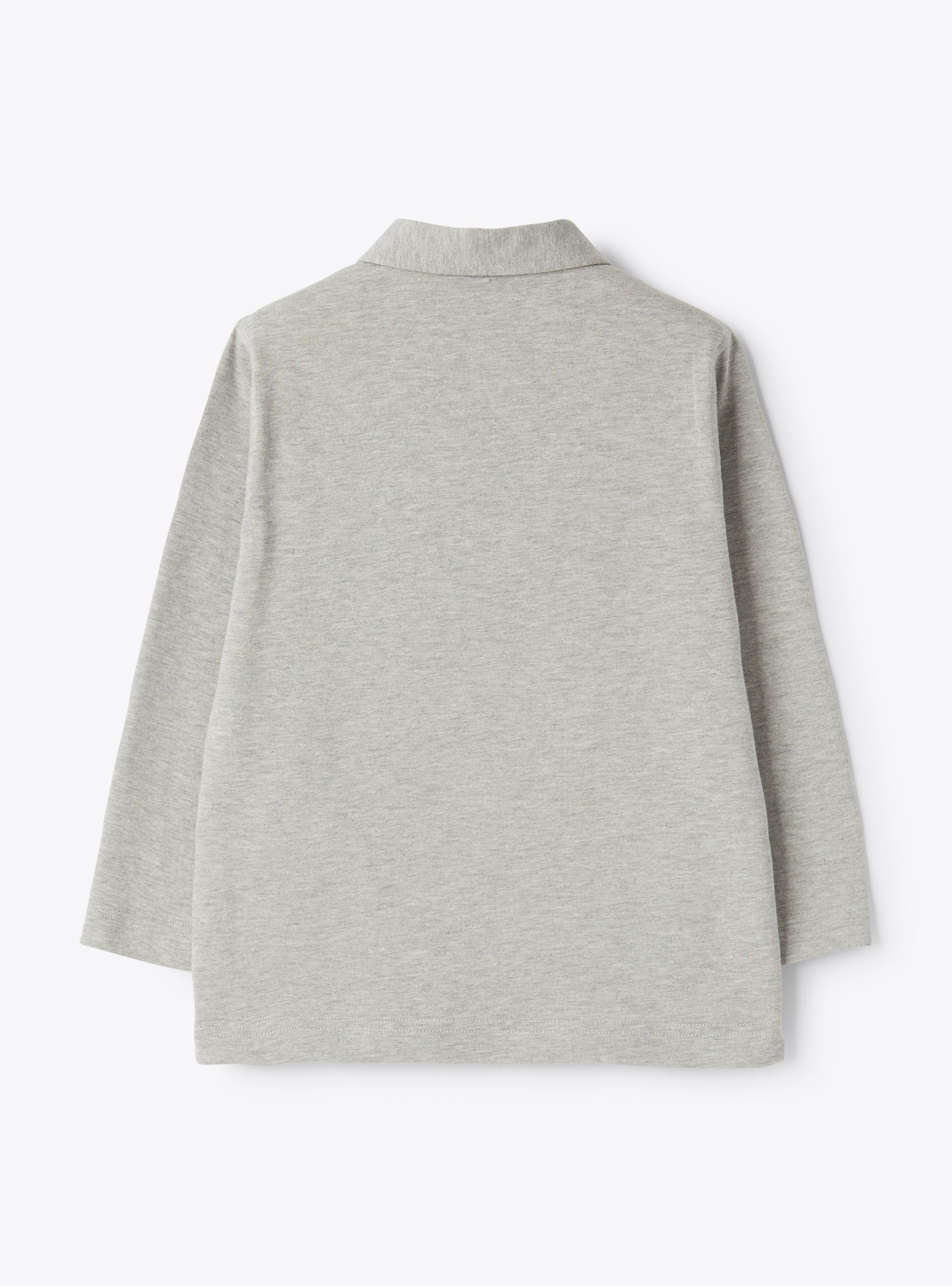 Polo à manches longues en jersey - Gris | Il Gufo