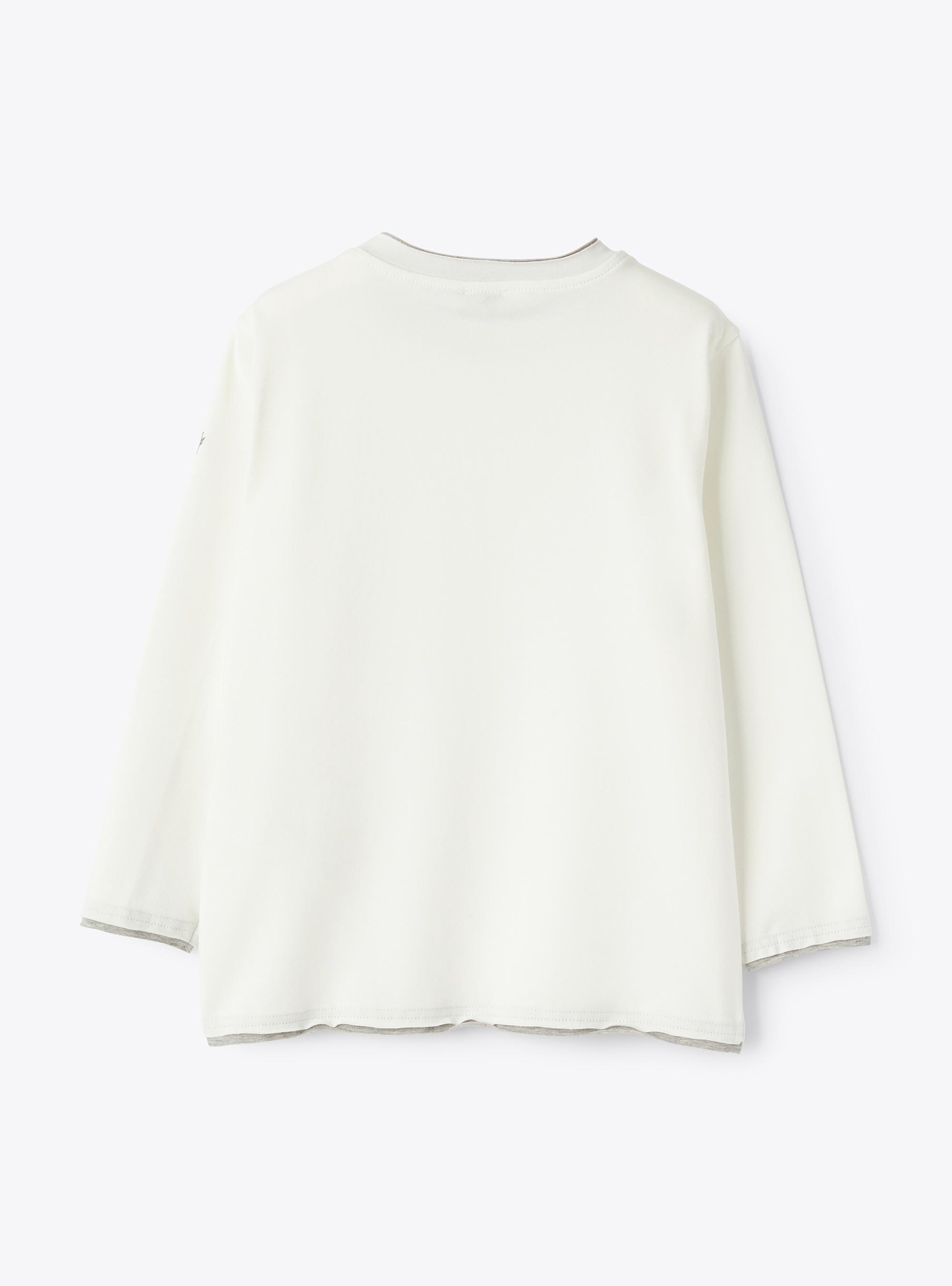 T-shirt blanc avec bords de couleur contrastée - Blanc | Il Gufo