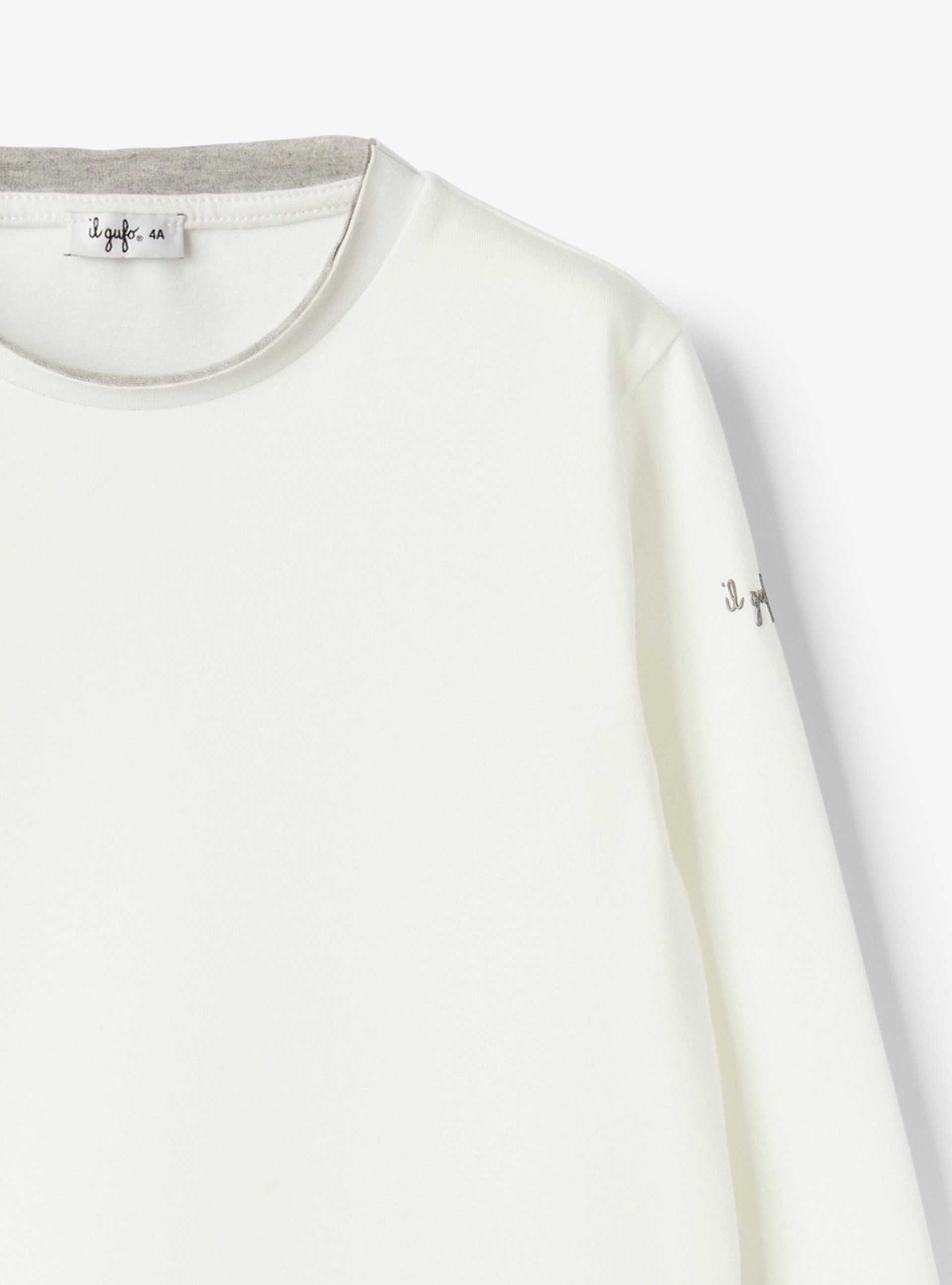 T-shirt blanc avec bords de couleur contrastée - Blanc | Il Gufo