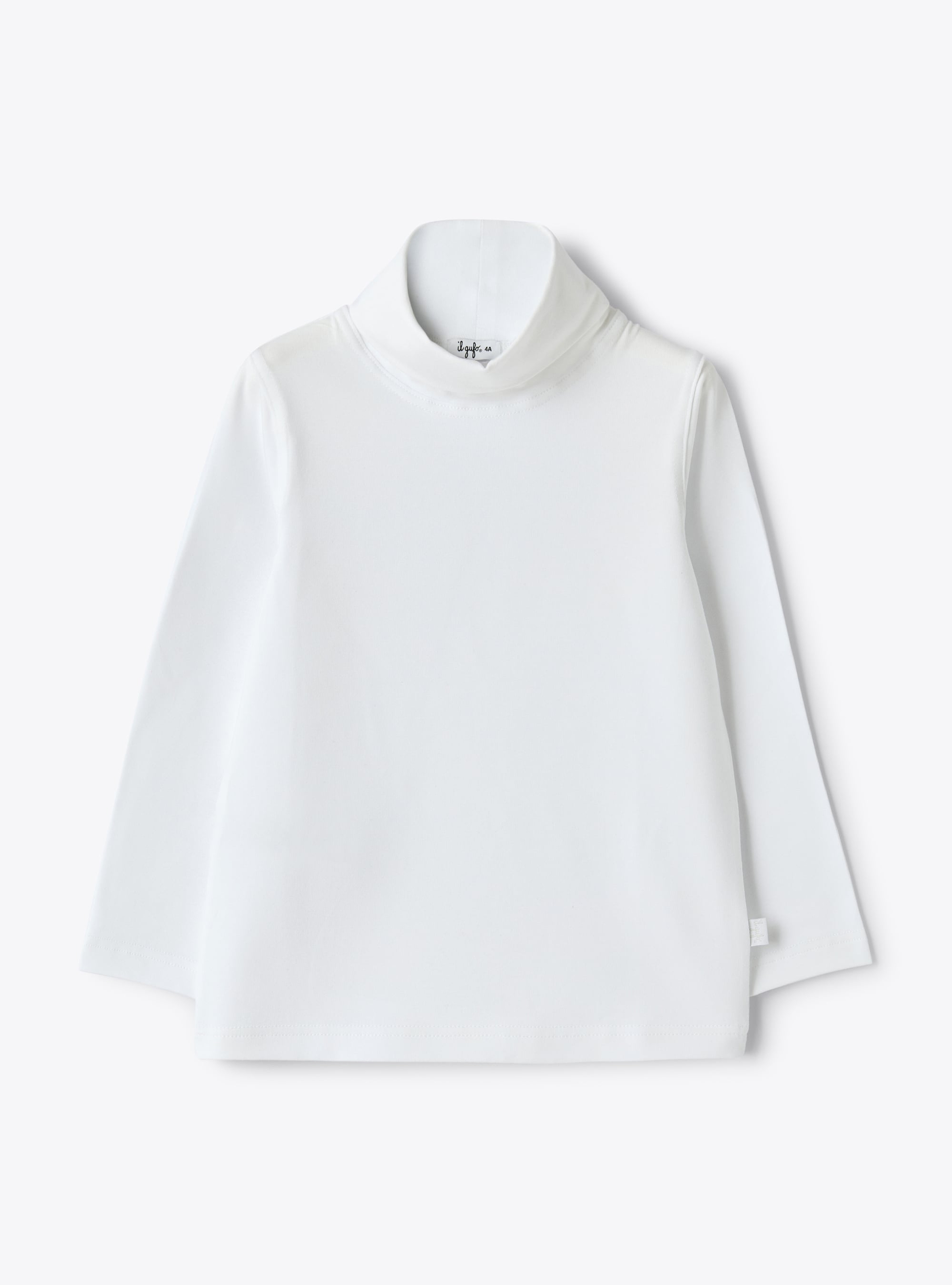 White jersey turtleneck top - T-shirts - Il Gufo