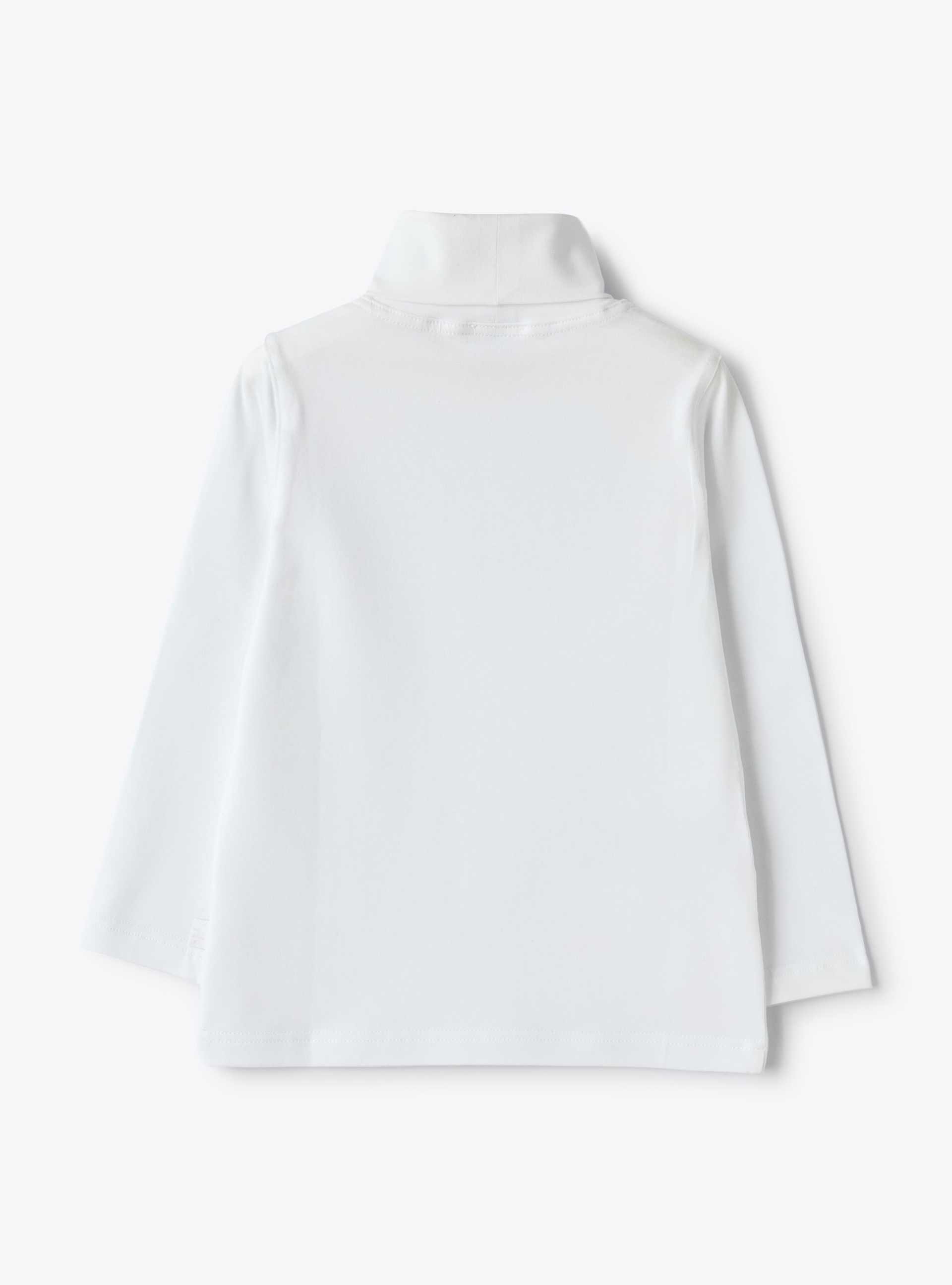 T-shirt dolcevita in jersey bianco - Bianco | Il Gufo