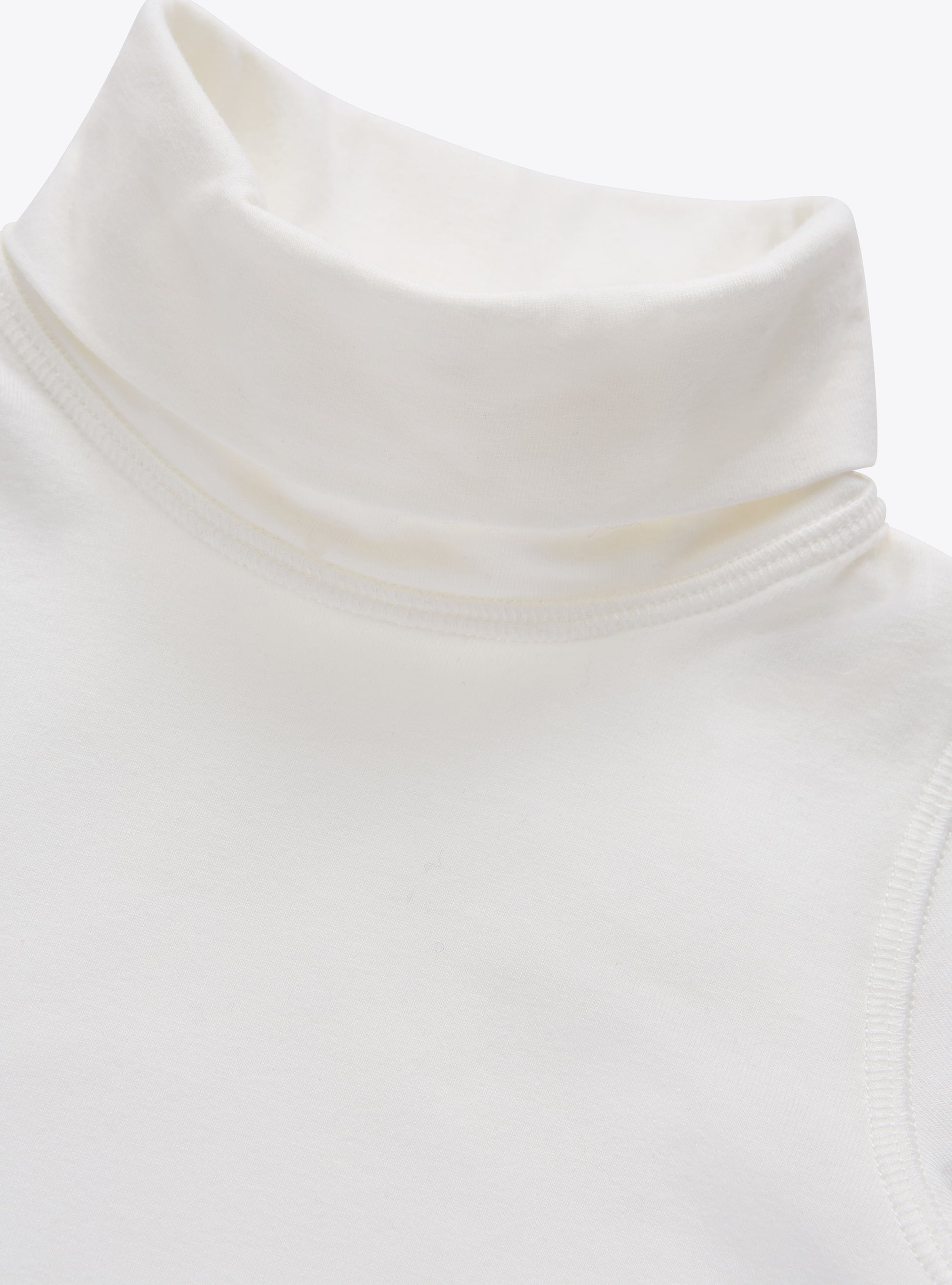 T-shirt dolcevita in jersey bianco - Bianco | Il Gufo