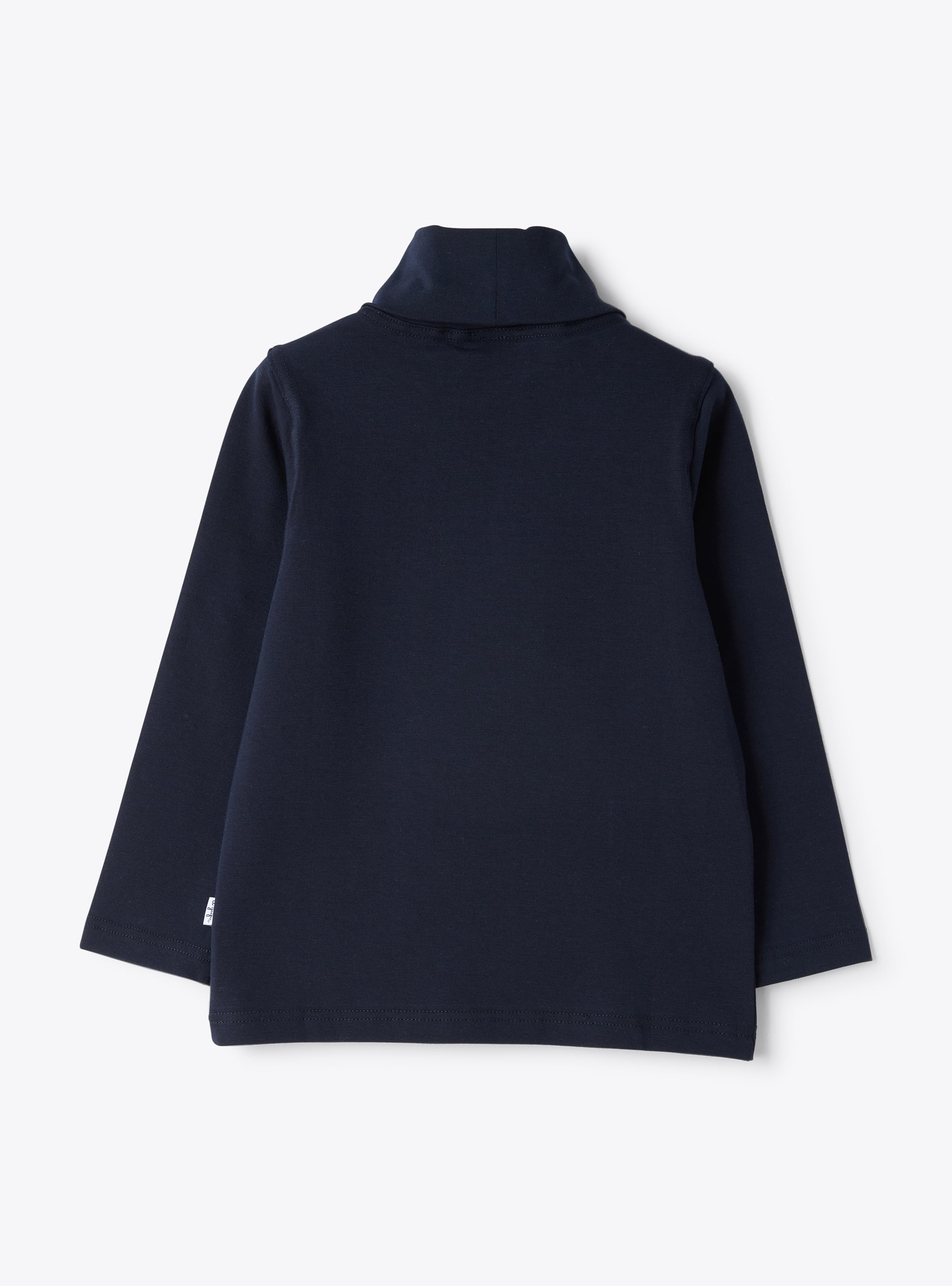 Navy jersey turtleneck top - Blue | Il Gufo