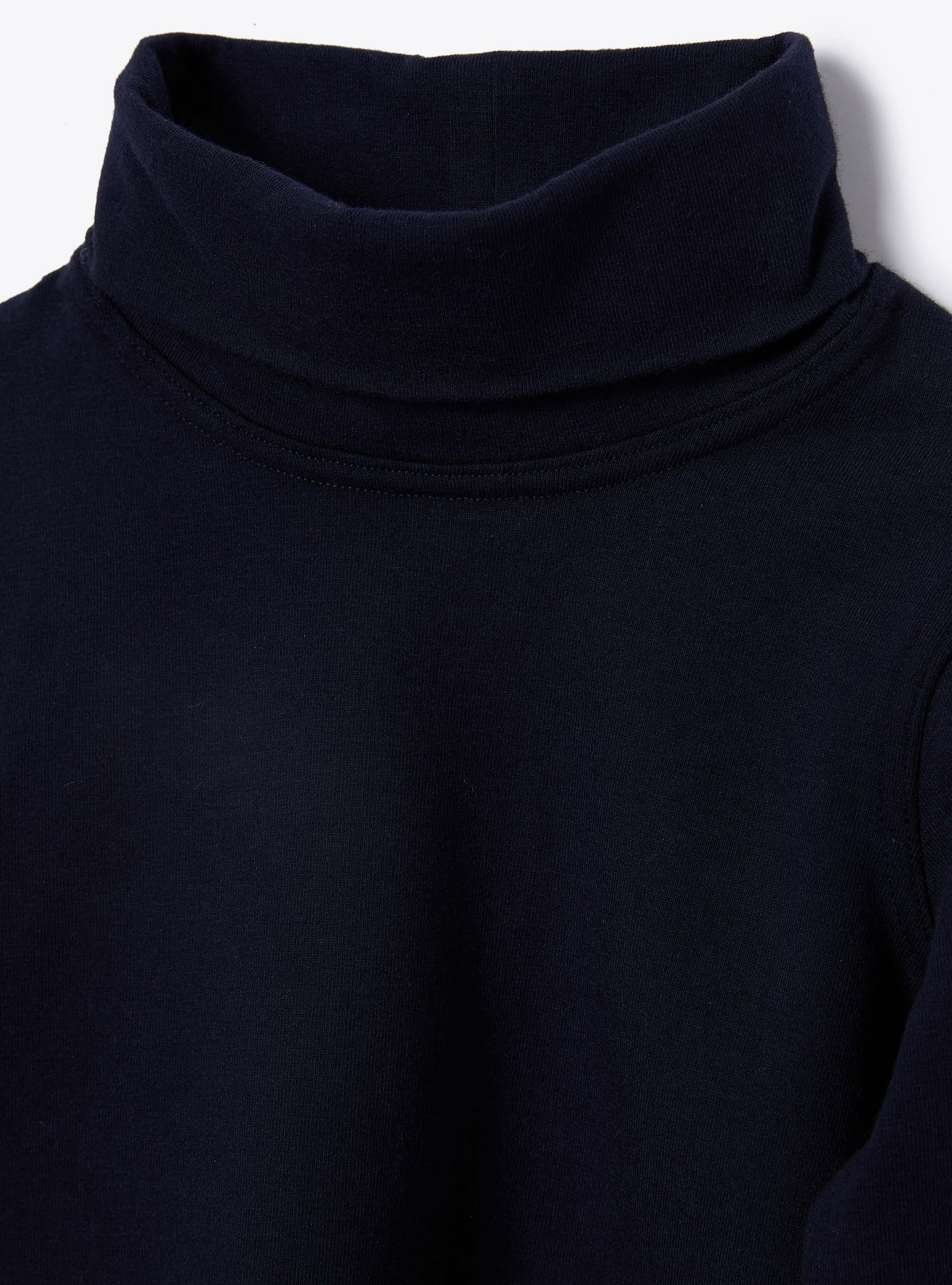 Navy jersey turtleneck top - Blue | Il Gufo