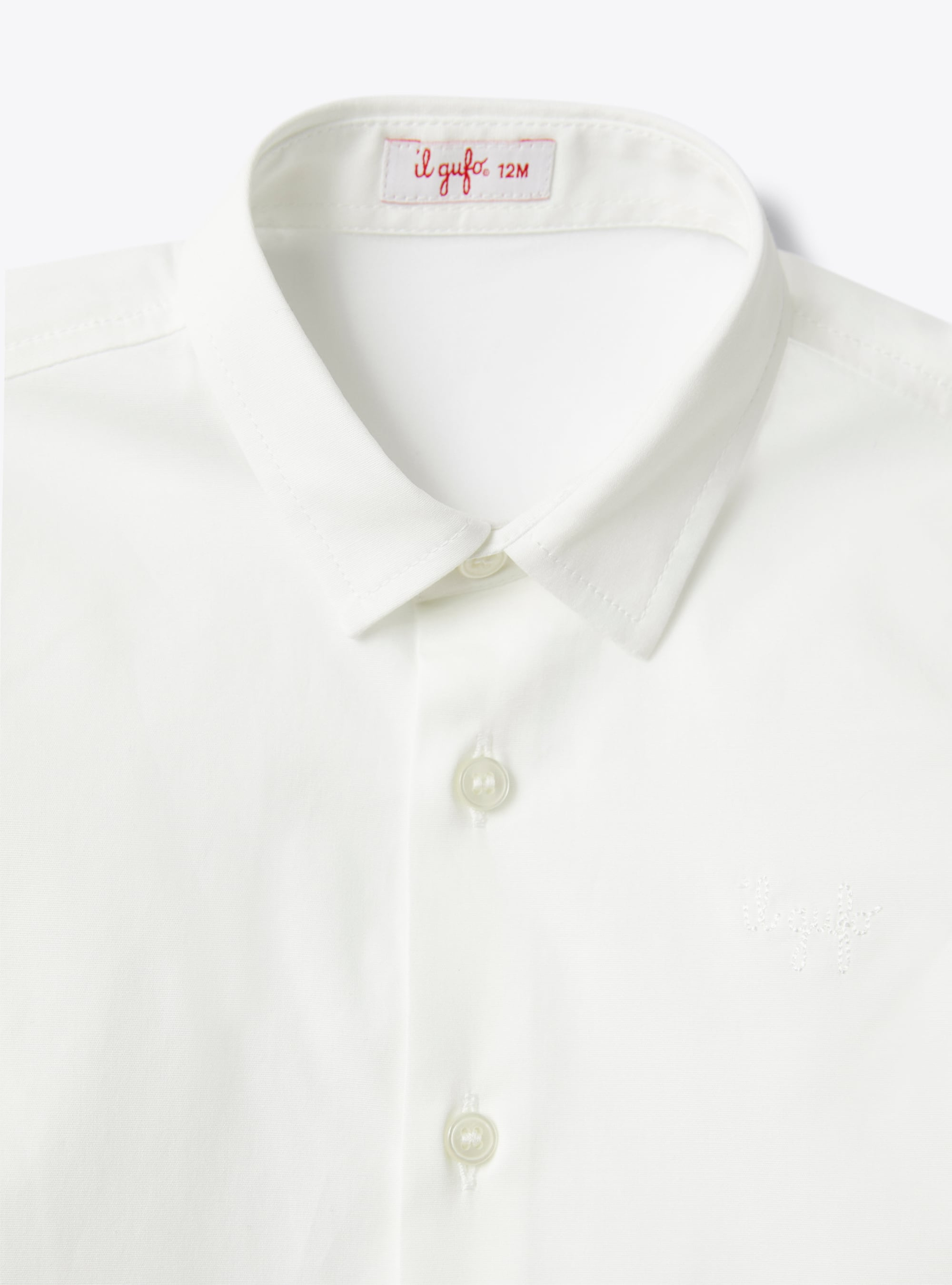 Camicia regular fit in popeline bianco - Bianco | Il Gufo