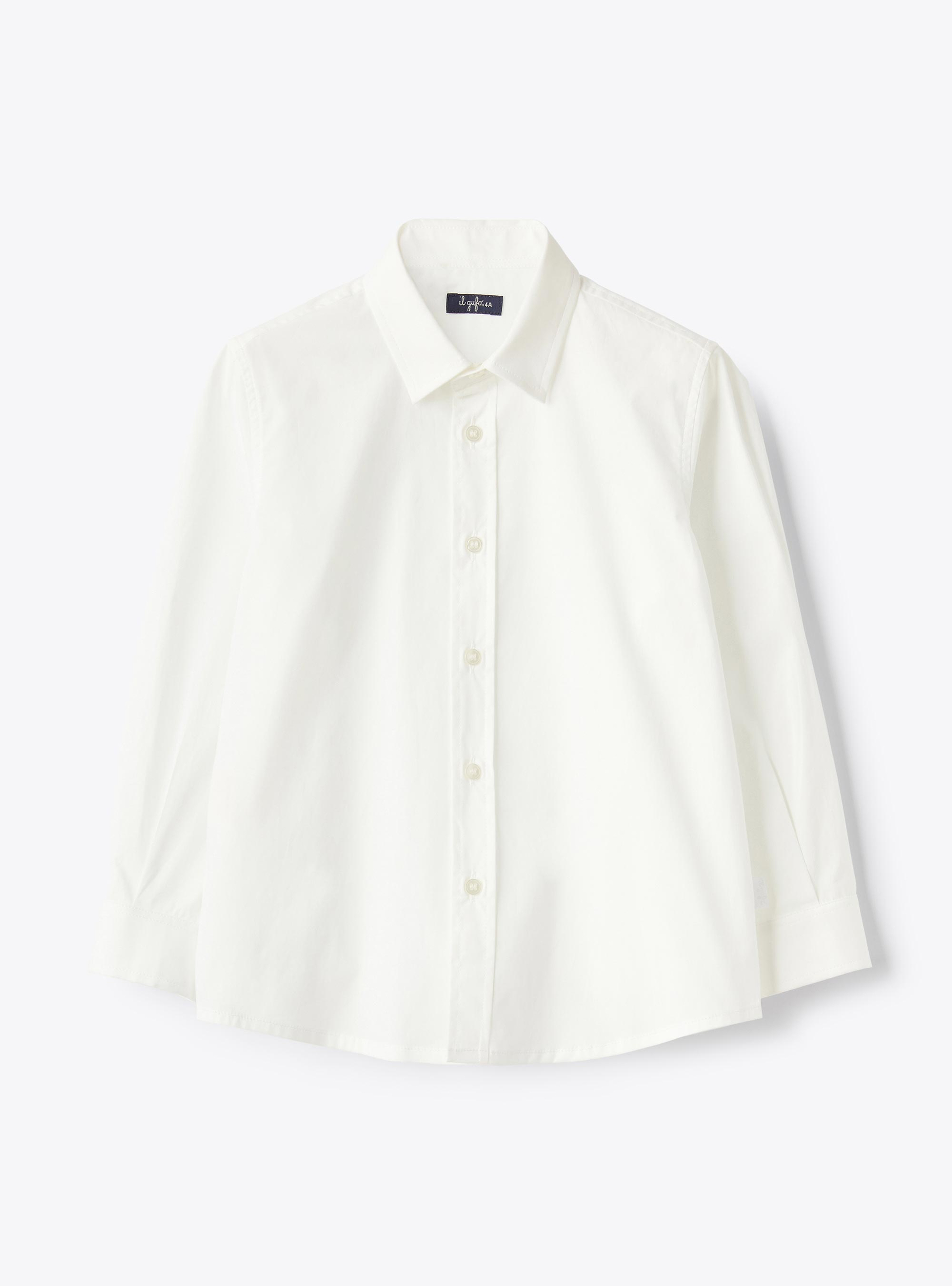 Stretch poplin shirt with breast pocket - Shirts - Il Gufo