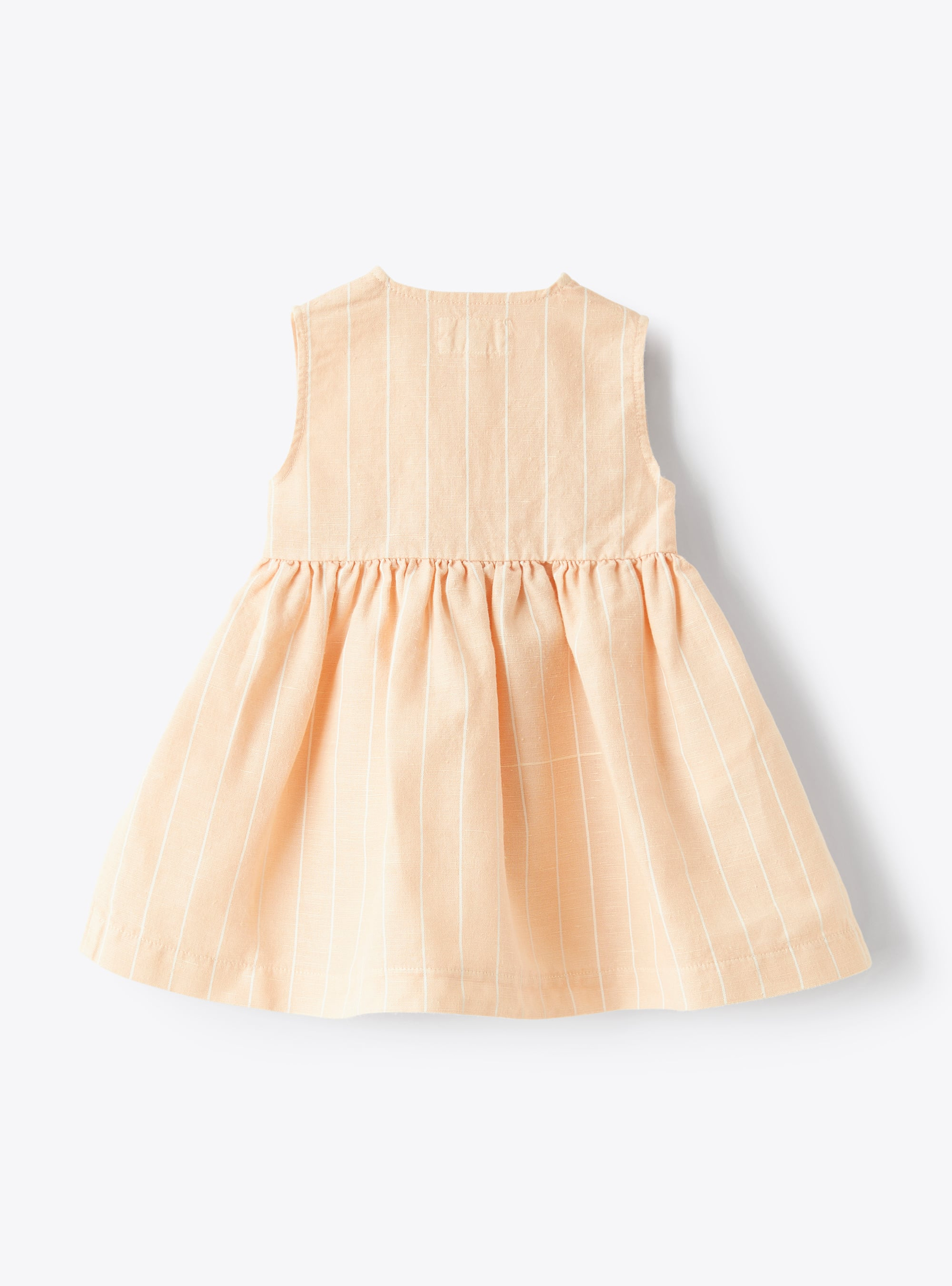 Pinstriped dress in a linen blend - Pink | Il Gufo