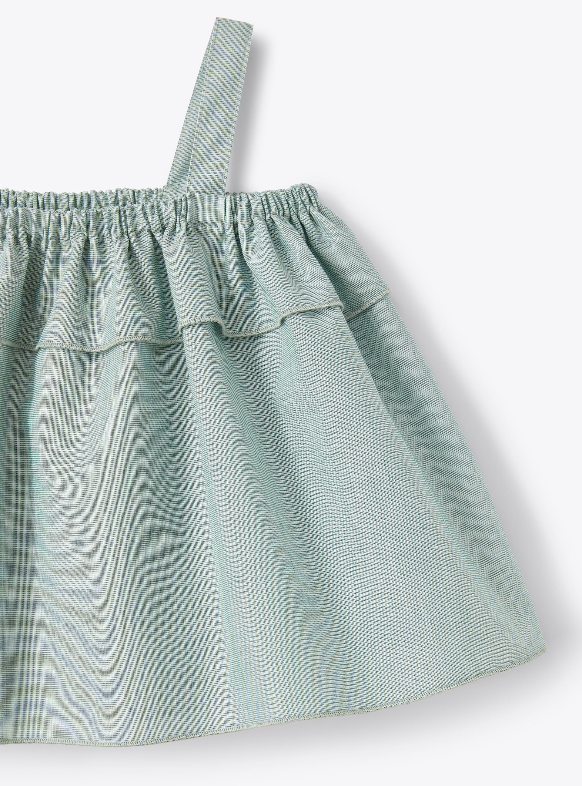 Two-piece set in dual-textured fabric - Green | Il Gufo