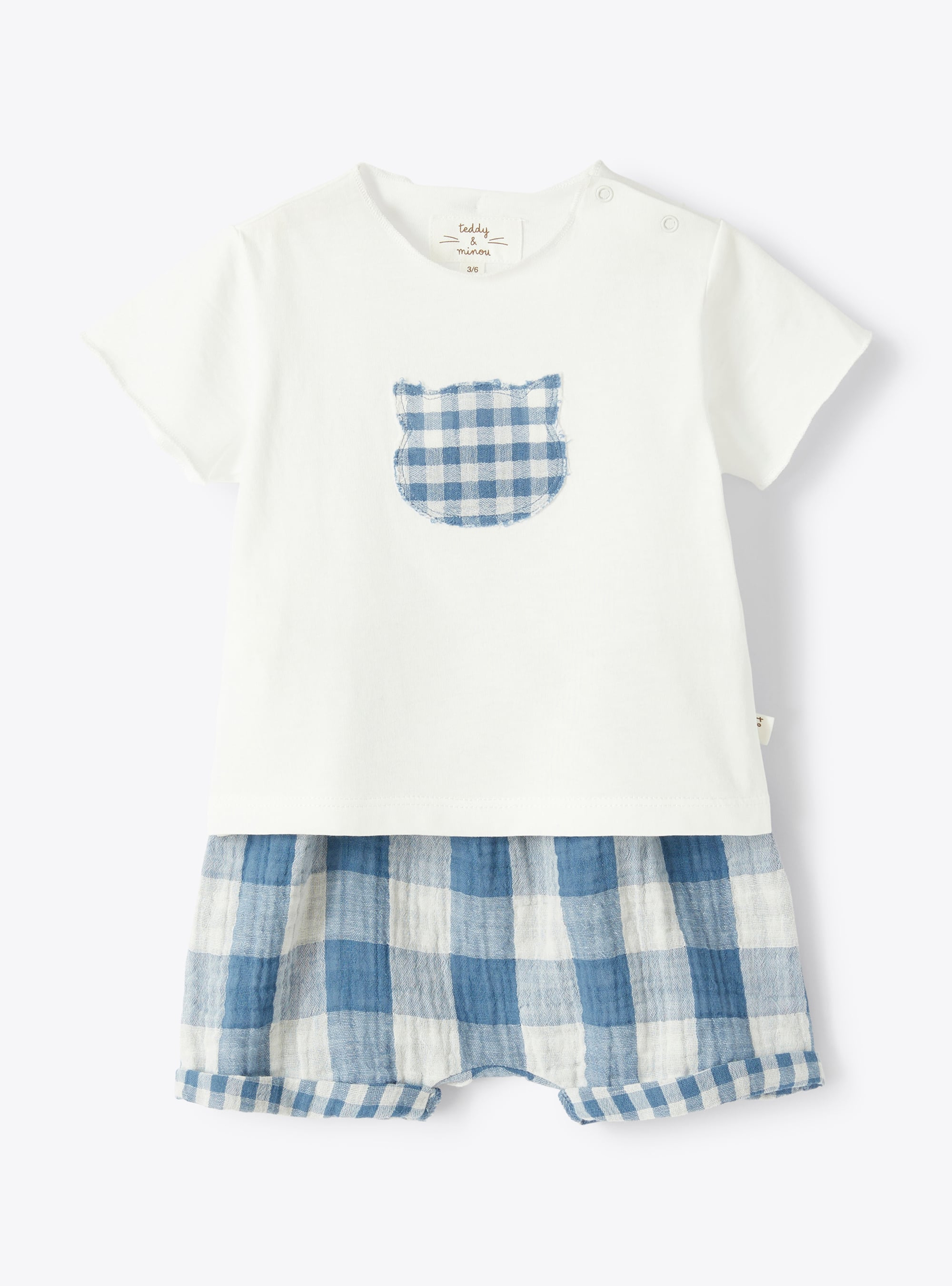 Two-piece set in printed gauze  - Two-piece sets - Il Gufo